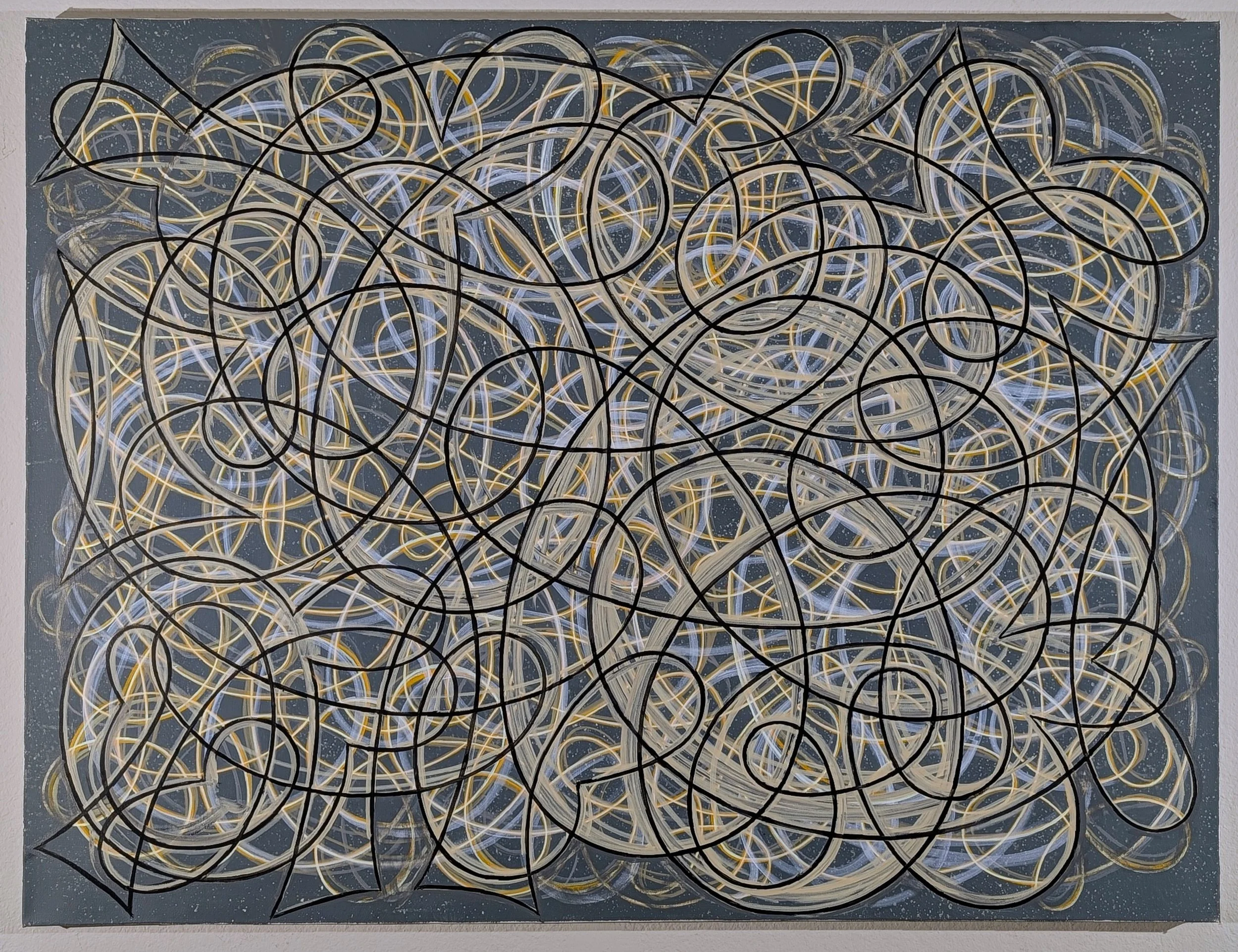 Russ Bailey  Build up some static,  oil on canvas