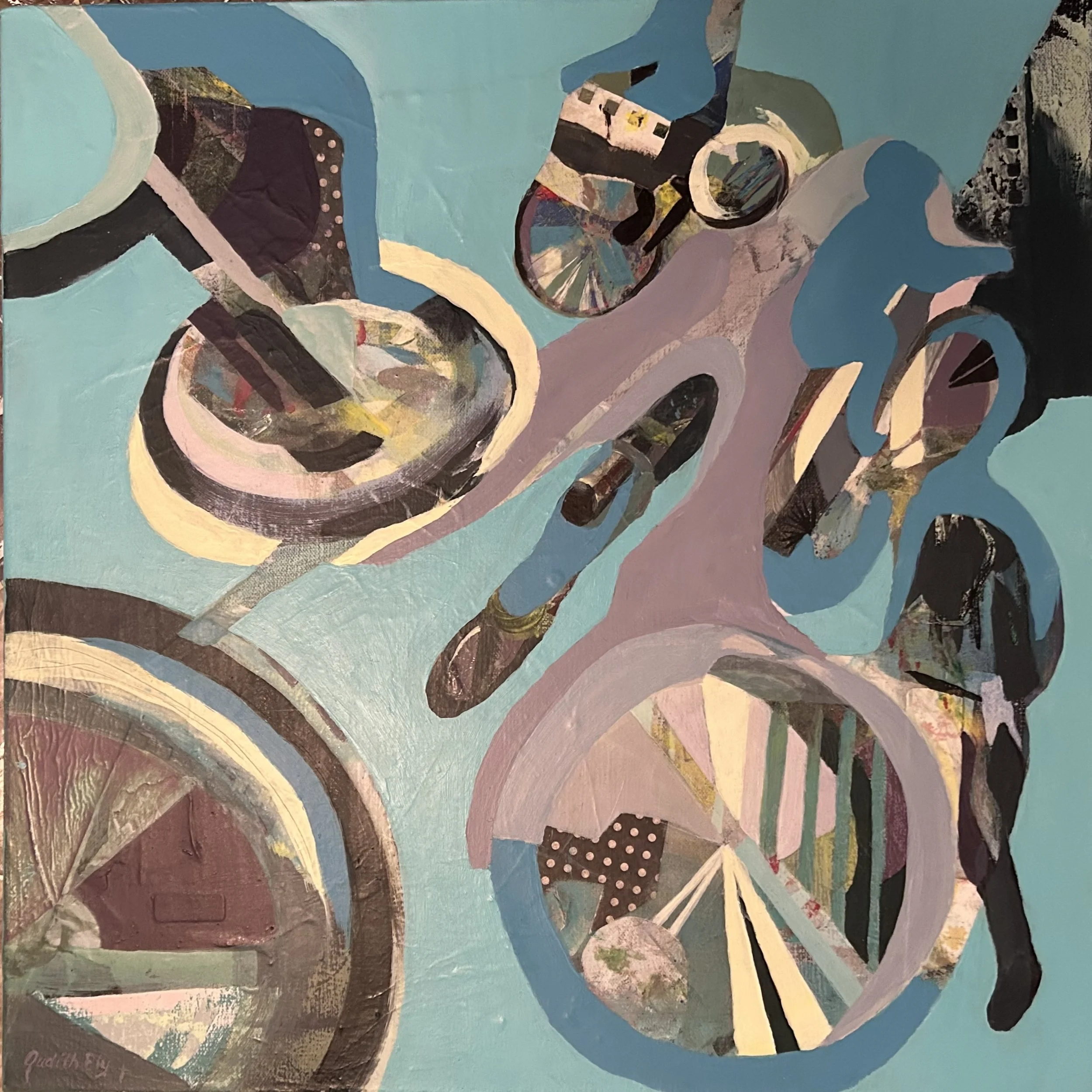 Judith Ely, Roadwork , Acrylic, 20x20 in, $350