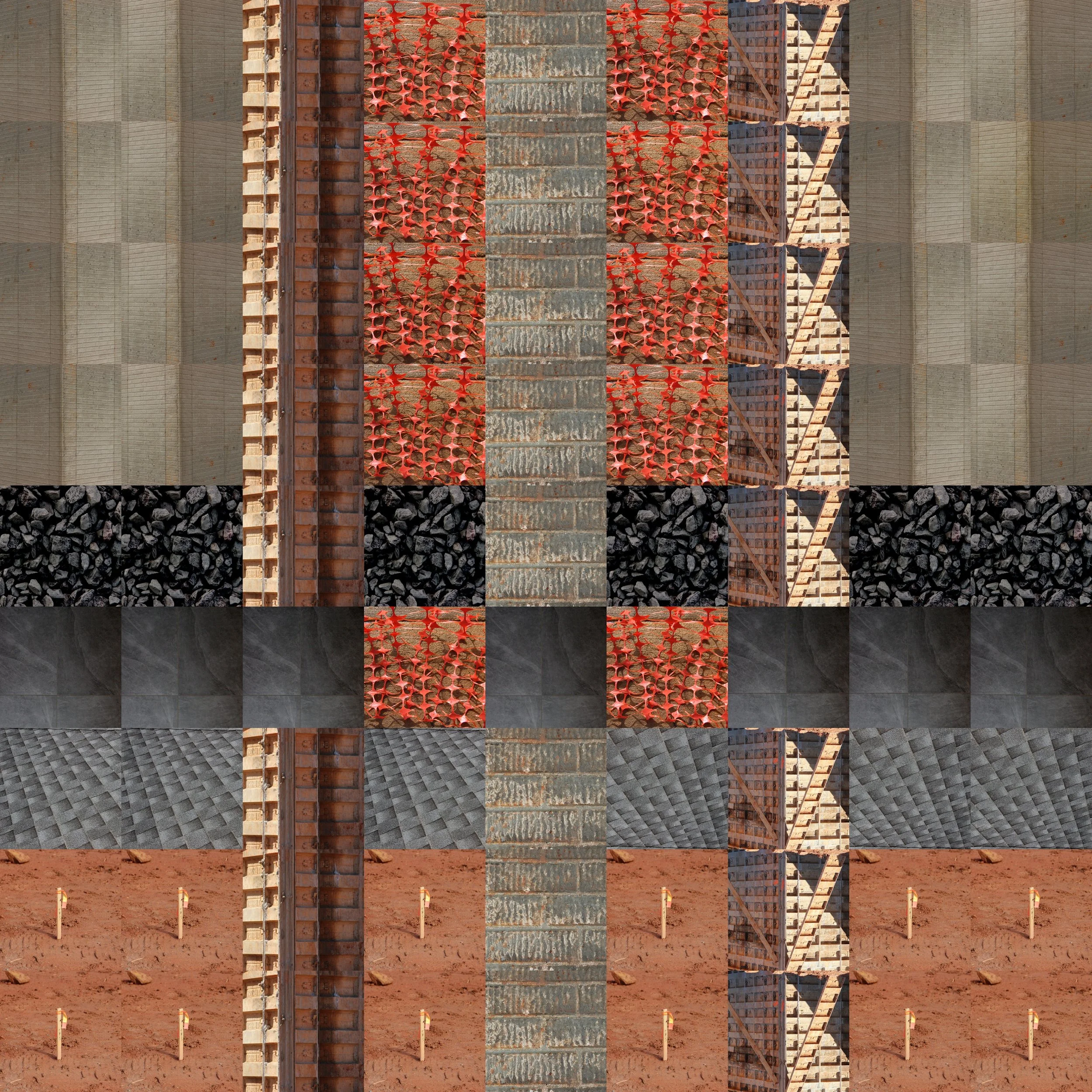 McCrea Snyder Kudravetz, Building, Digital photo collage on cotton watercolor paper, 20x20 in. $480