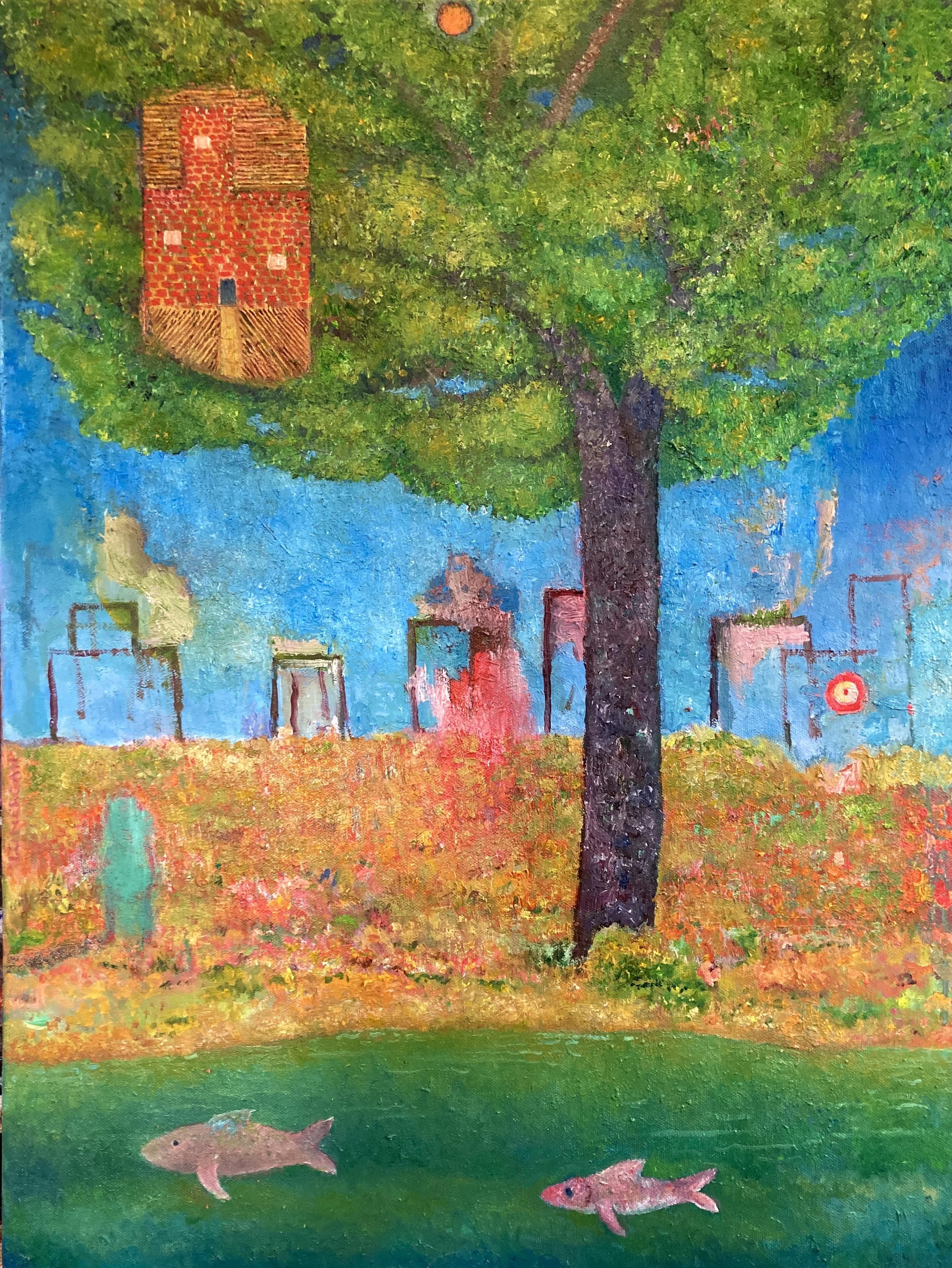 Kelly Lonergan,  The Treehouse,   oil on canvas