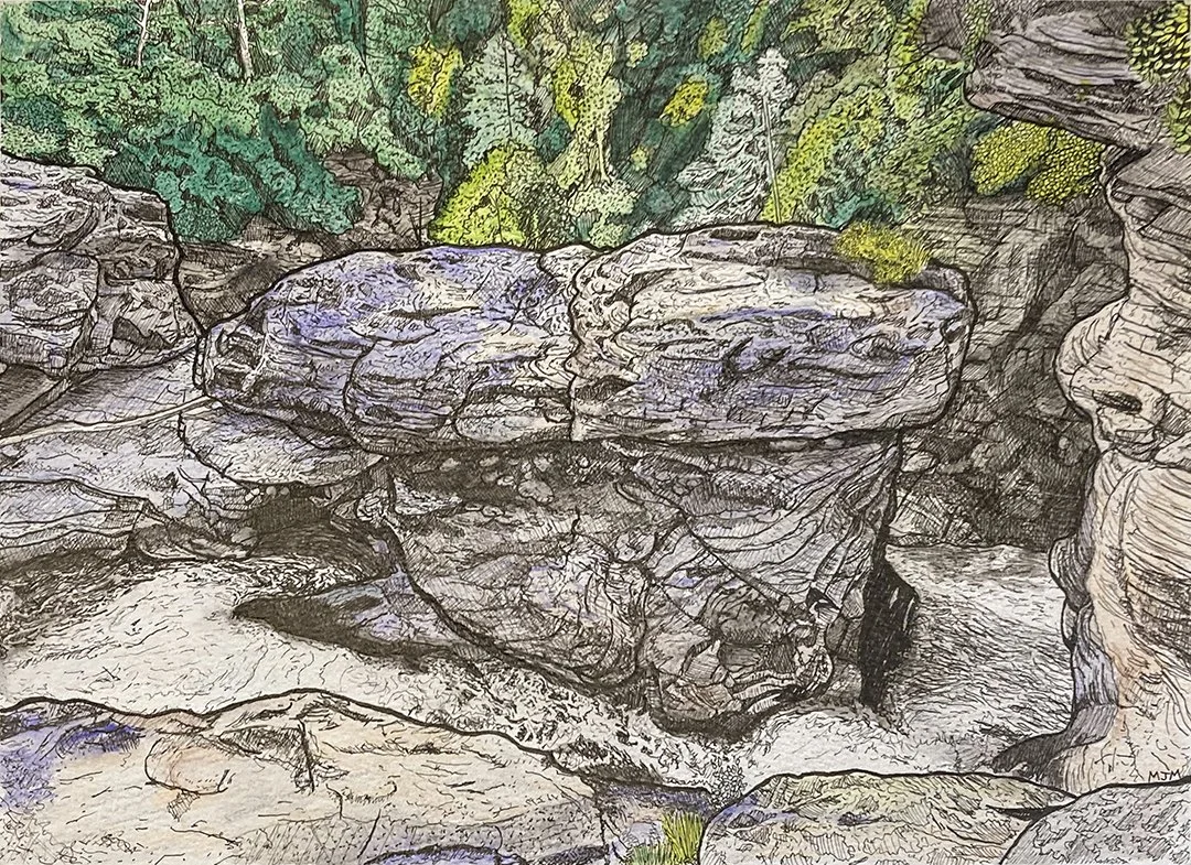 Michael Meredith,  Linville,   watercolor and Ink on Paper