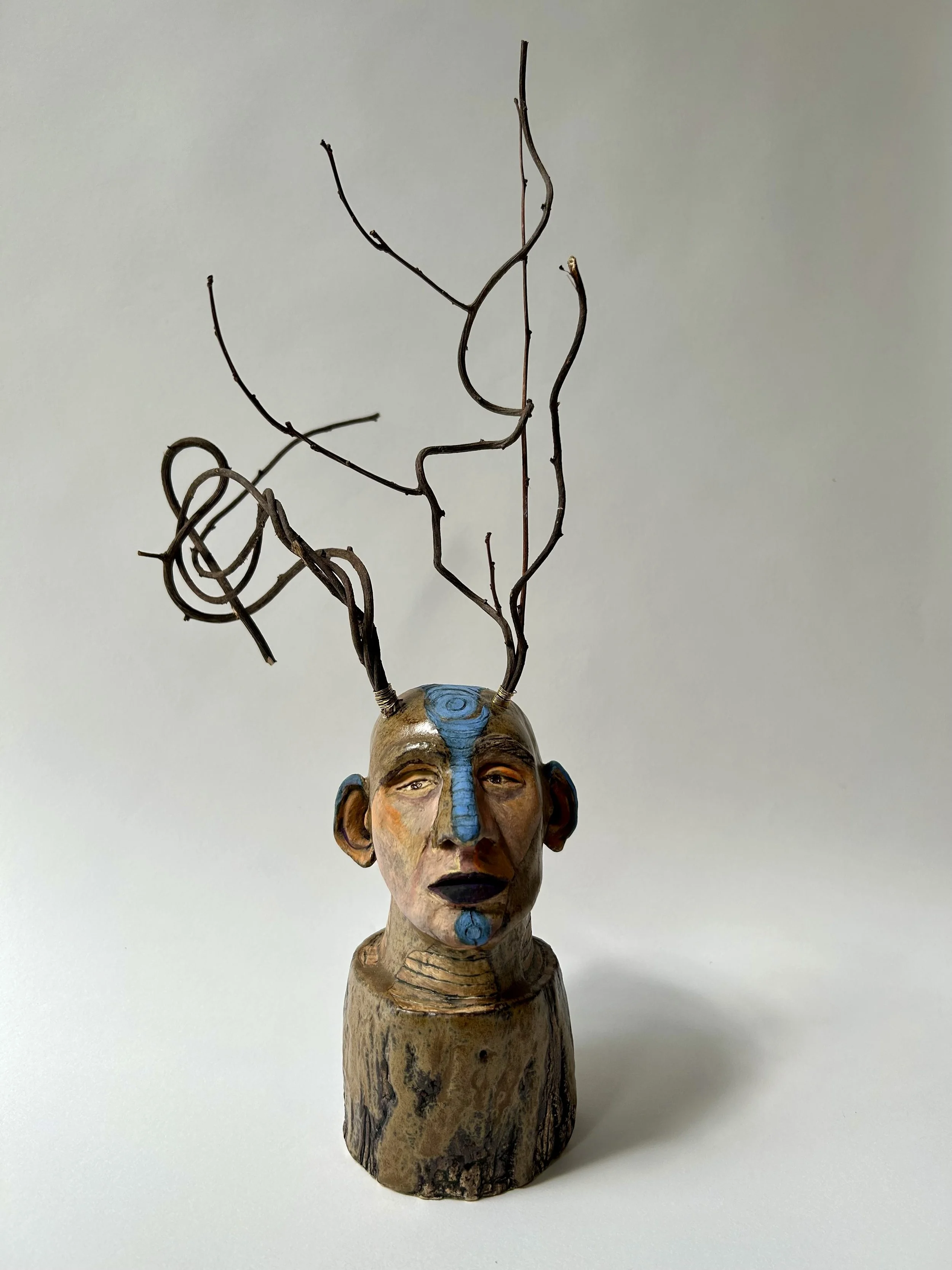 ninni baeckstrom,  Woodsman 2,   stoneware,vine