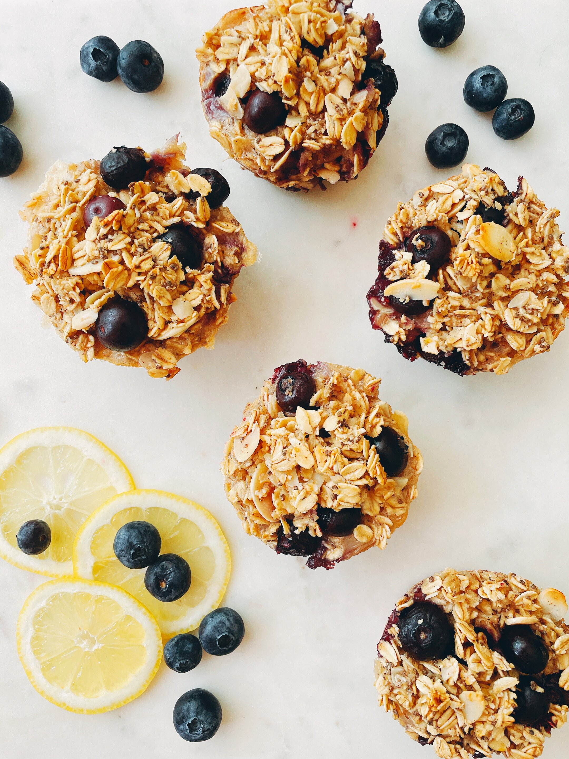 Blueberry Almond Oat Muffins