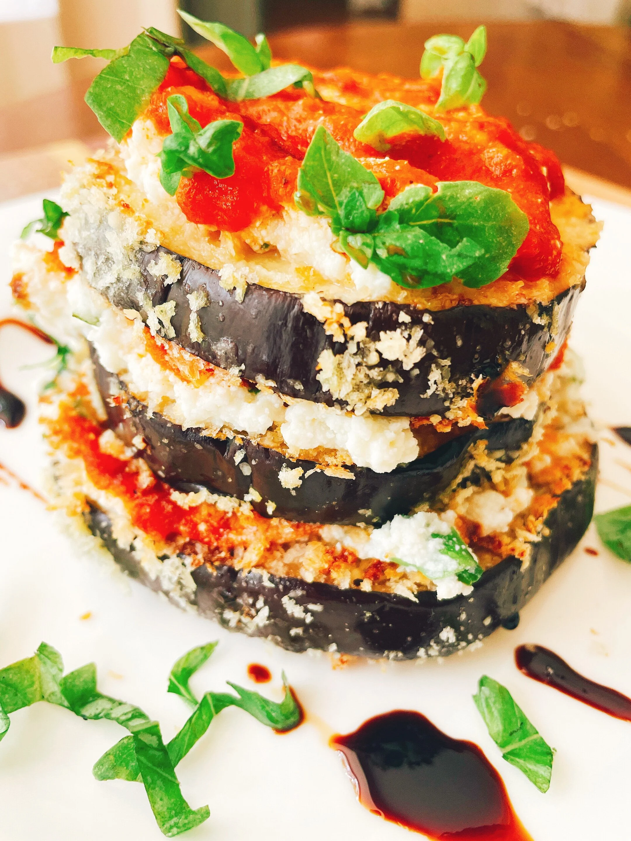 Deconstructed Eggplant Parmesan