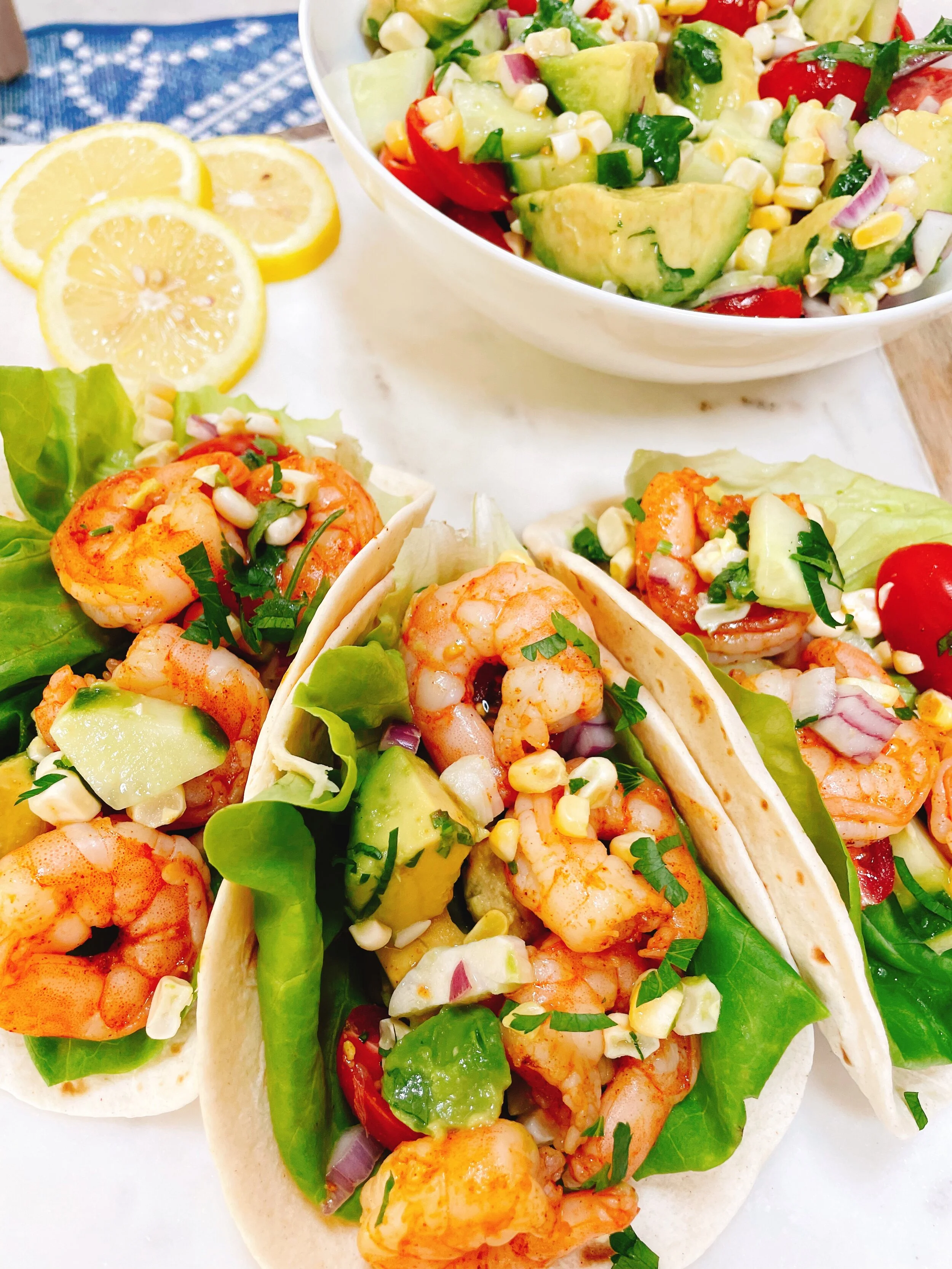 Ceviche Shrimp Tacos
