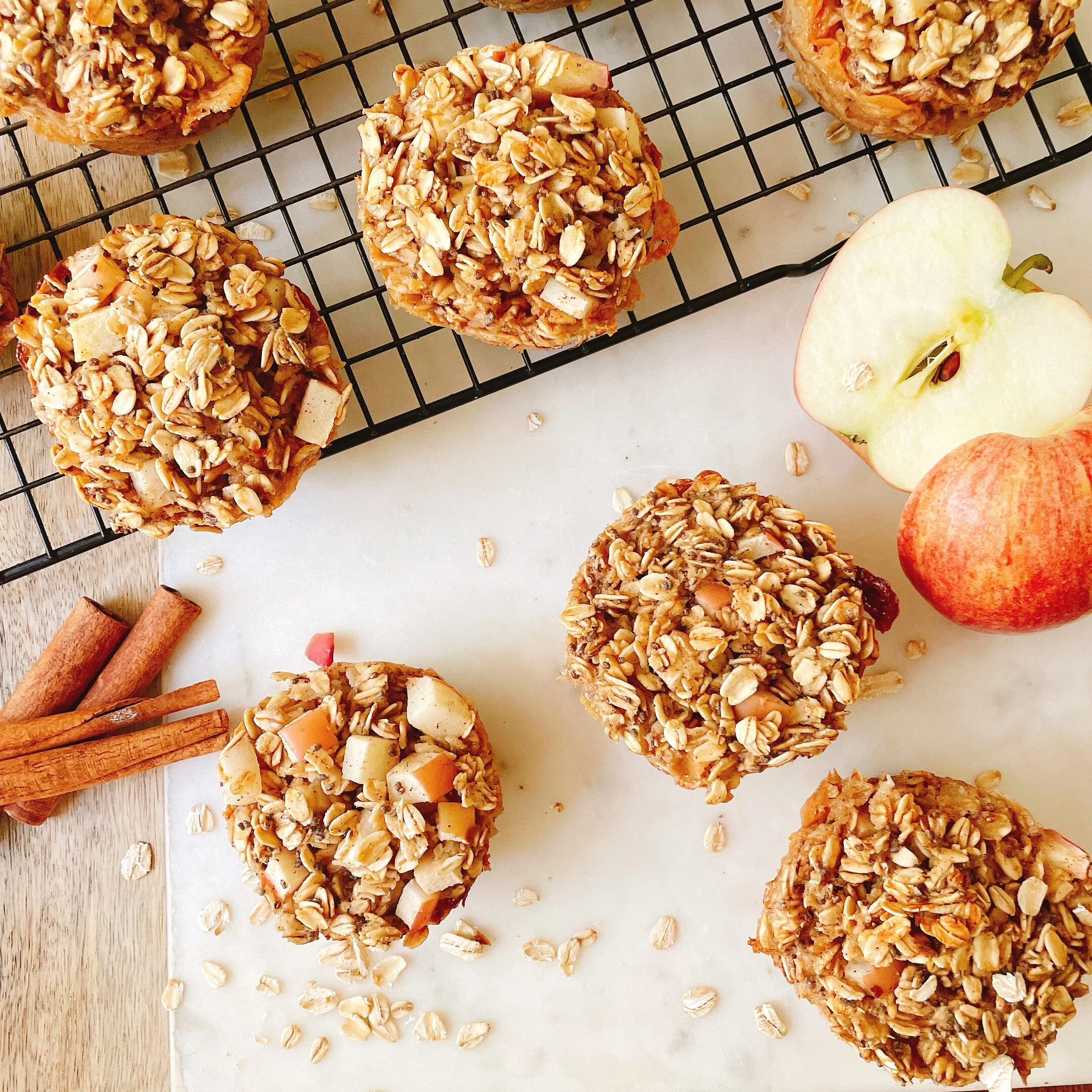 Apple Cinnamon Oat Muffins
