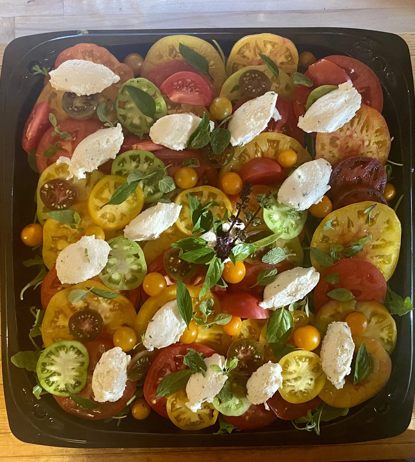 heirloom tomato salad with fresh ricotta