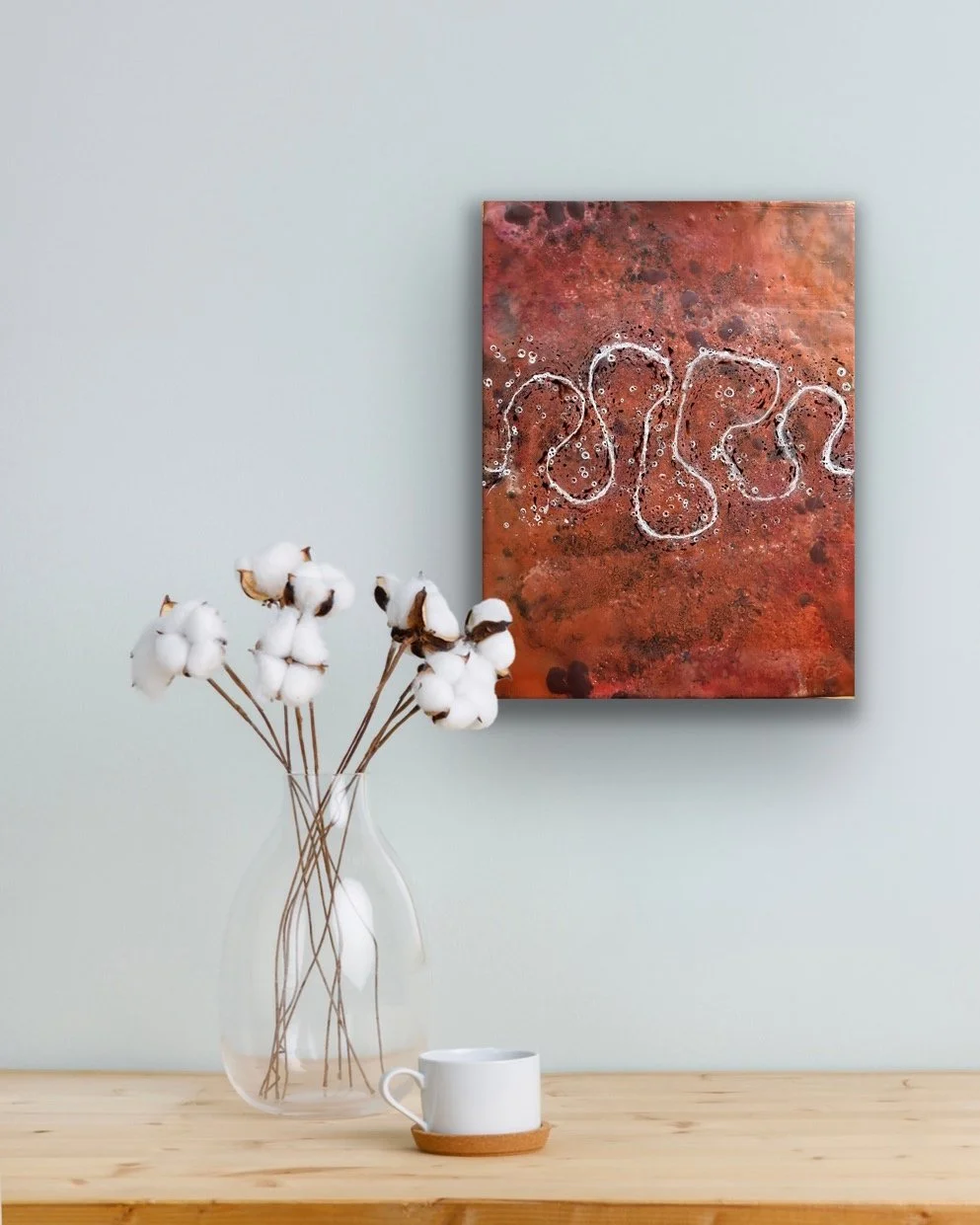 "EARTHLY WATERS"  hanging