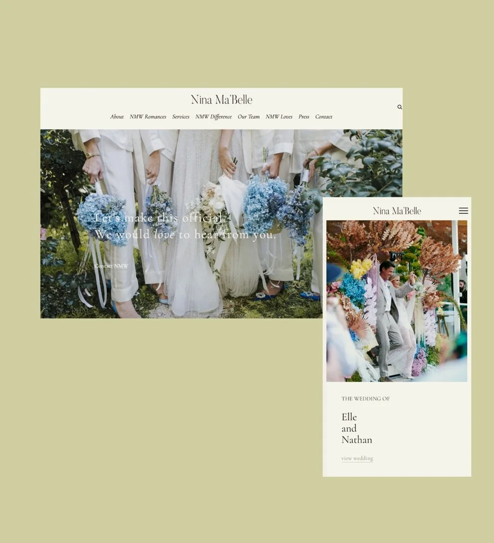 We build websites too 👋🏼👩🏽&zwj;💻👩🏽&zwj;💻 Such a pleasure working on this beautiful site for @ninamabelle 

If you are in need of a refresh of your website or branding, please do not hesitate to get in touch and I can send you our current offe