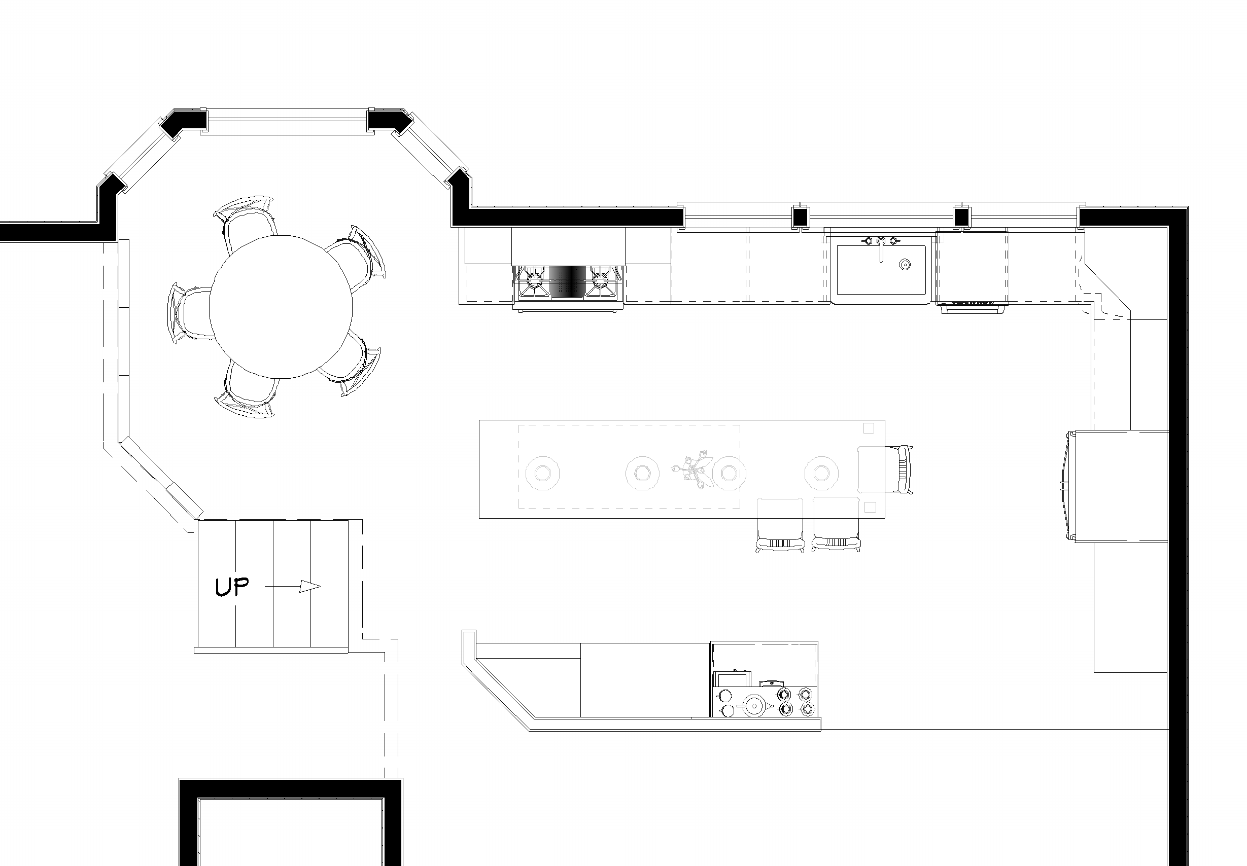 Kitchen remodel floor plan detail