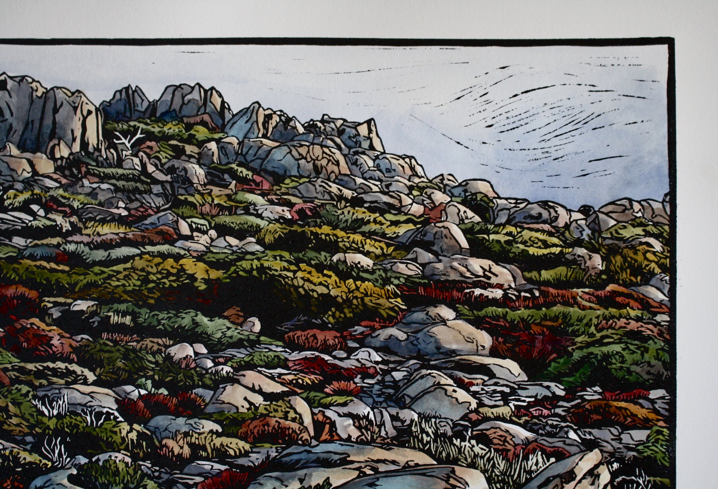 Grace Gladdish Tasmanian Artist linocut