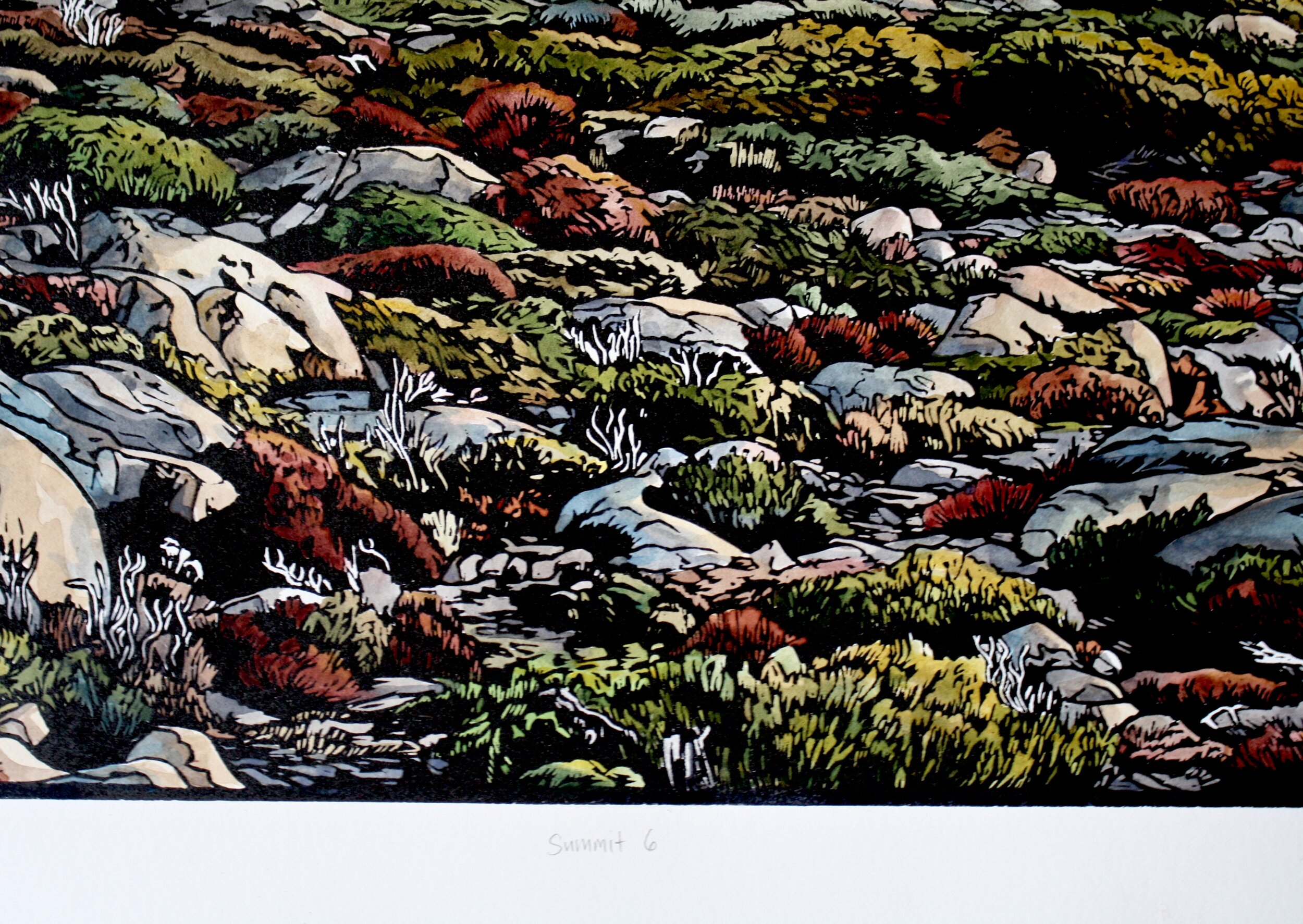 Grace Gladdish Tasmanian Artist linocut