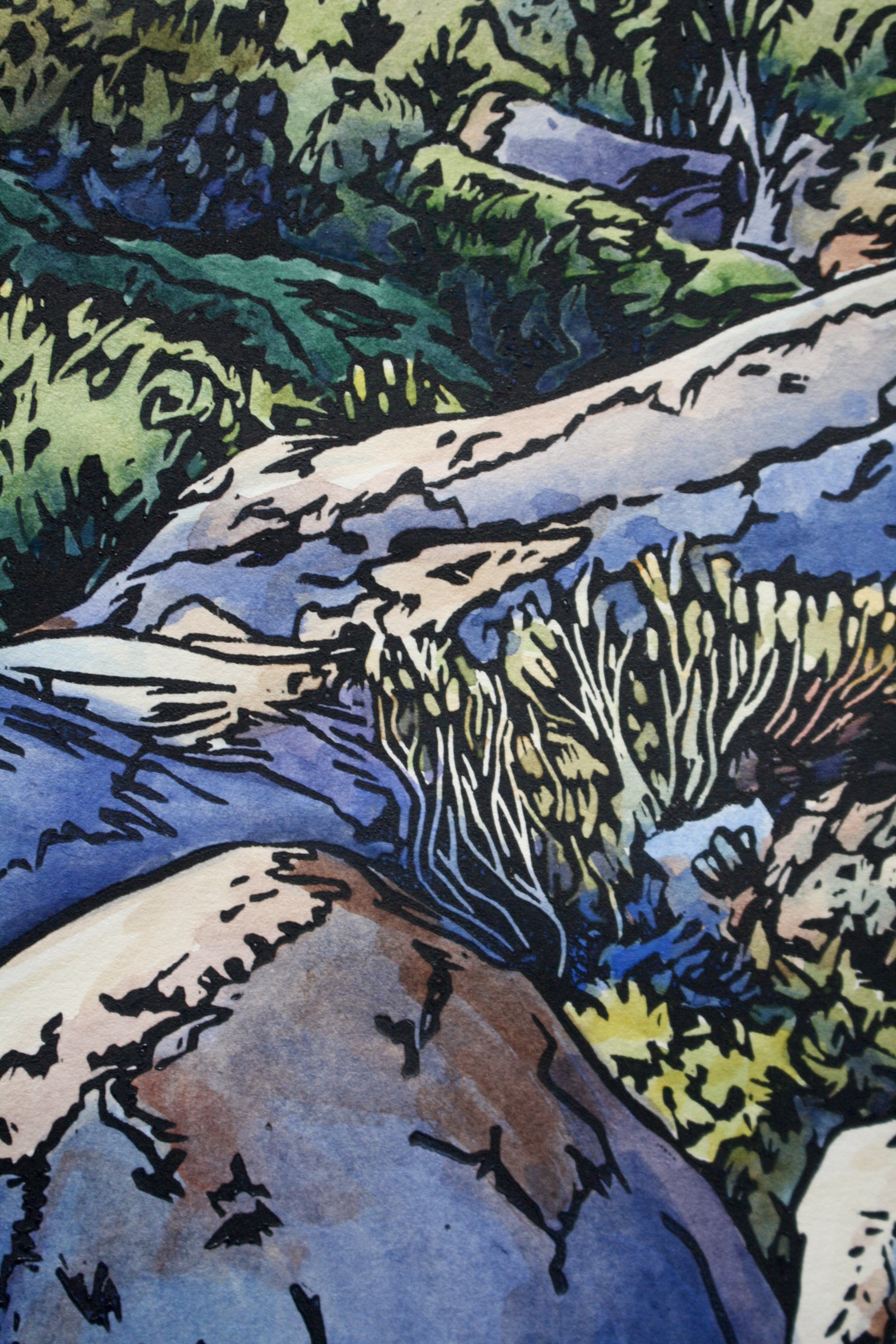 Grace Gladdish Tasmanian Artist linocut