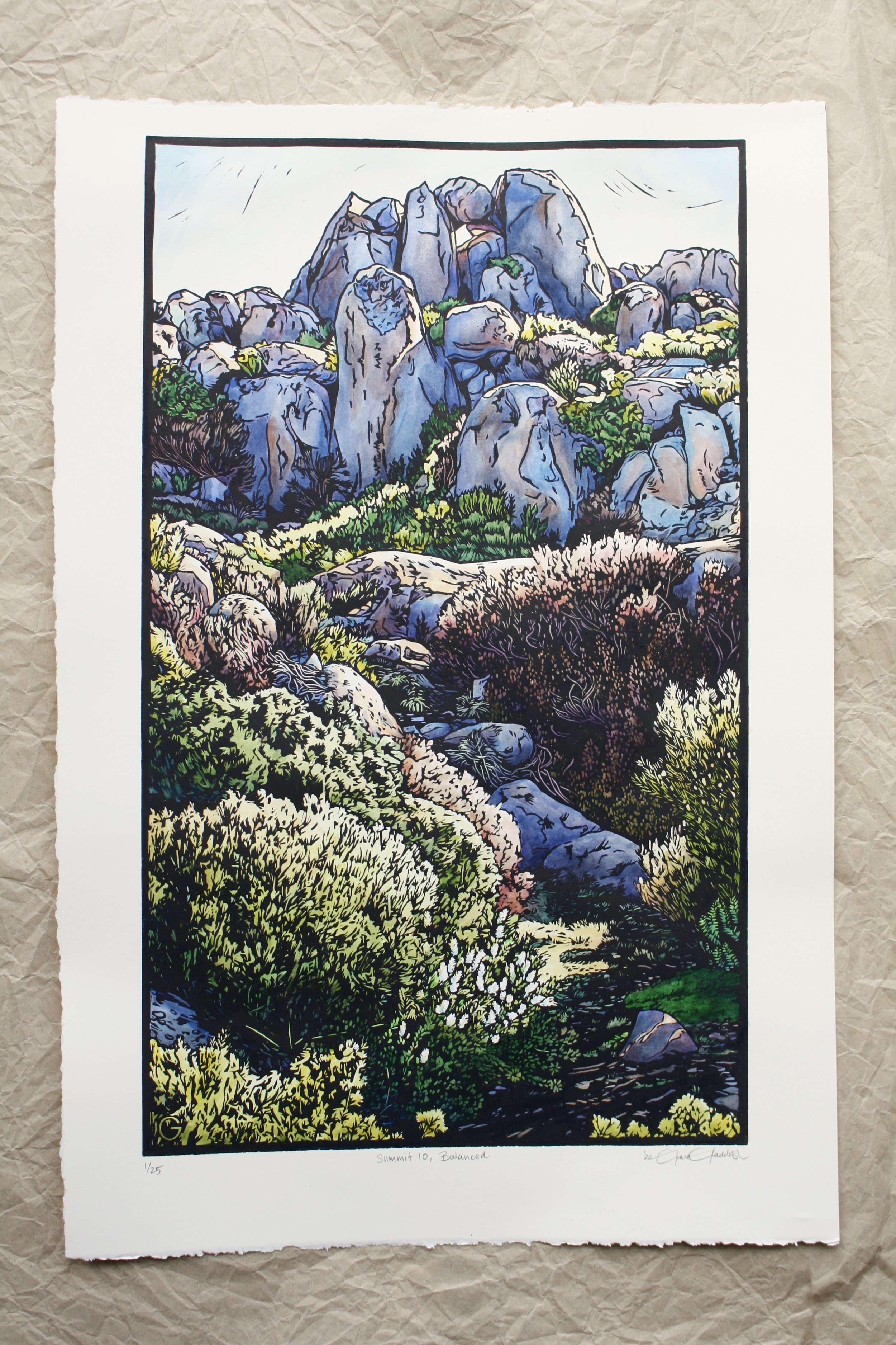 Grace Gladdish Tasmanian Artist linocut