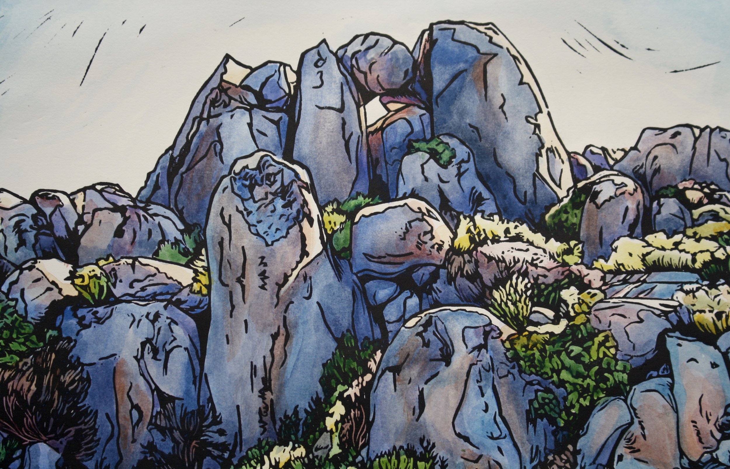 Grace Gladdish Tasmanian Artist linocut
