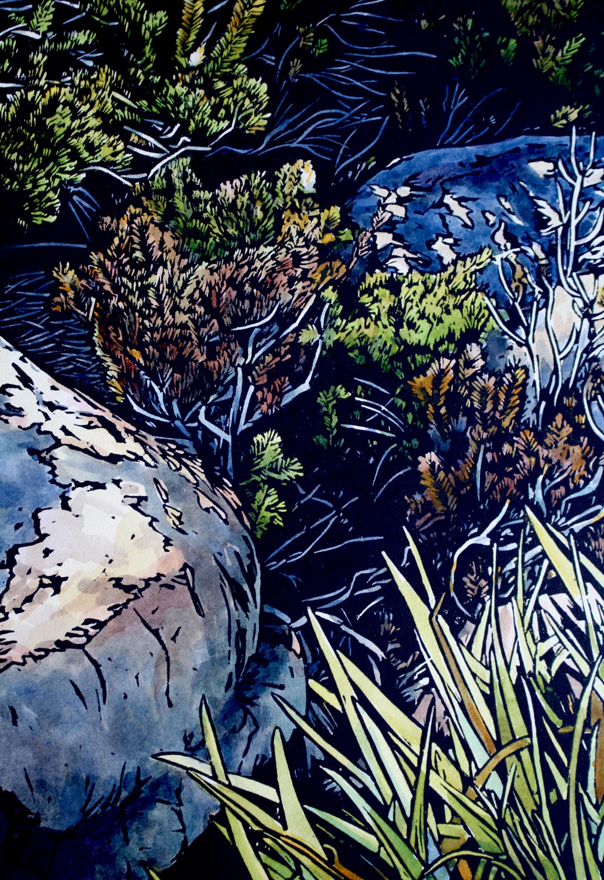 Grace Gladdish Tasmanian Artist linocut