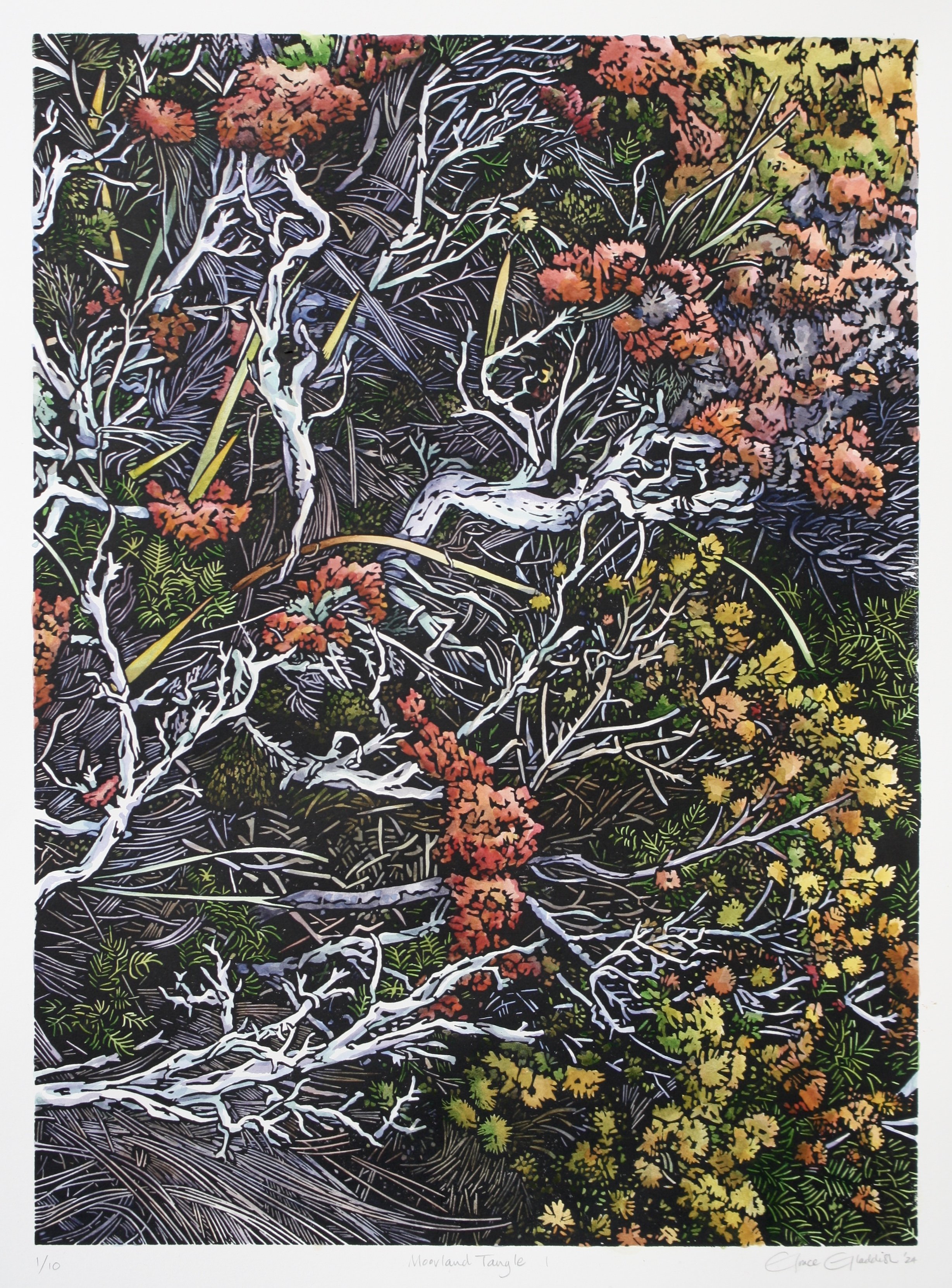 Grace Gladdish Tasmanian Artist linocut