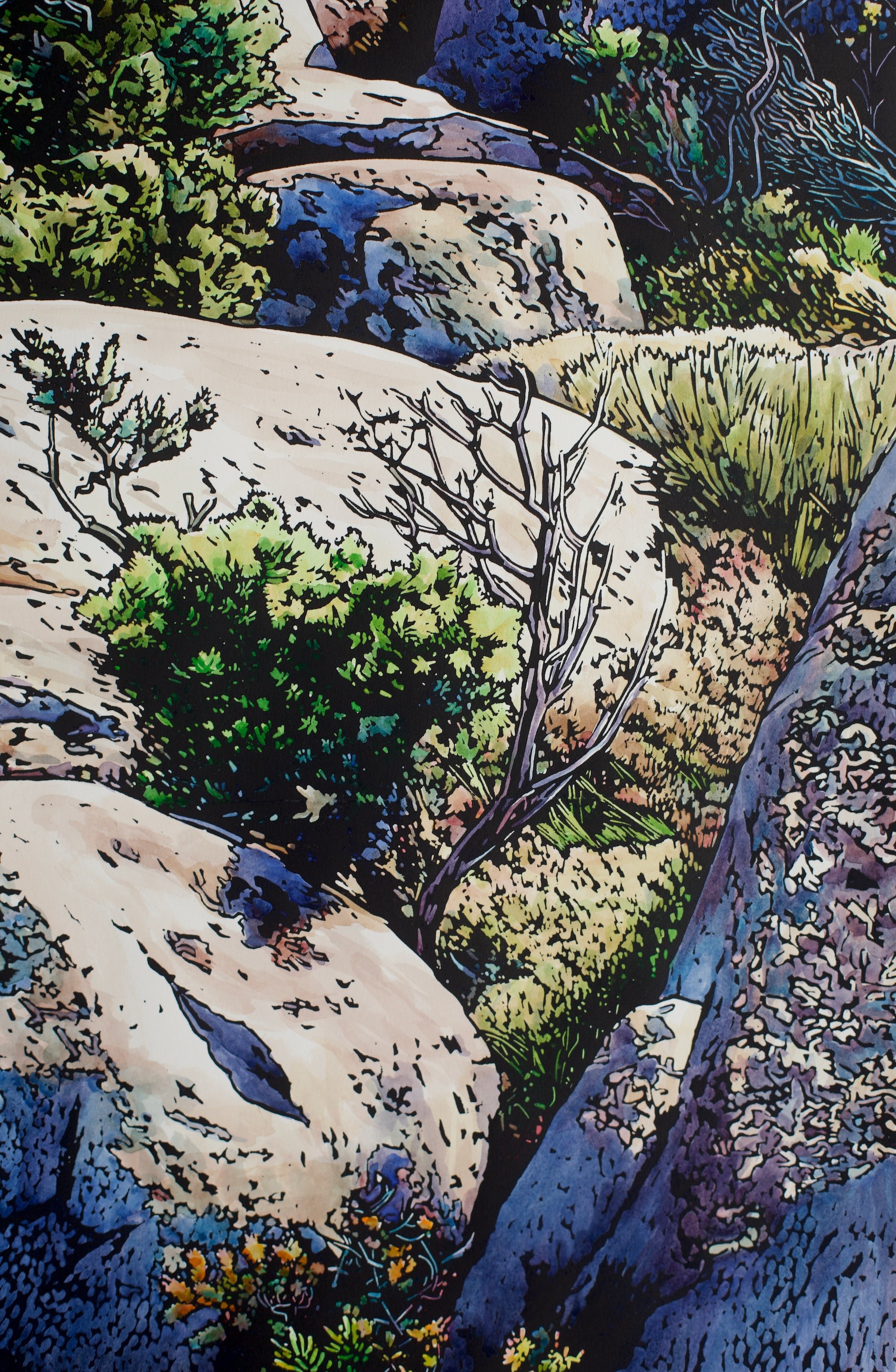 Grace Gladdish Tasmanian Artist linocut