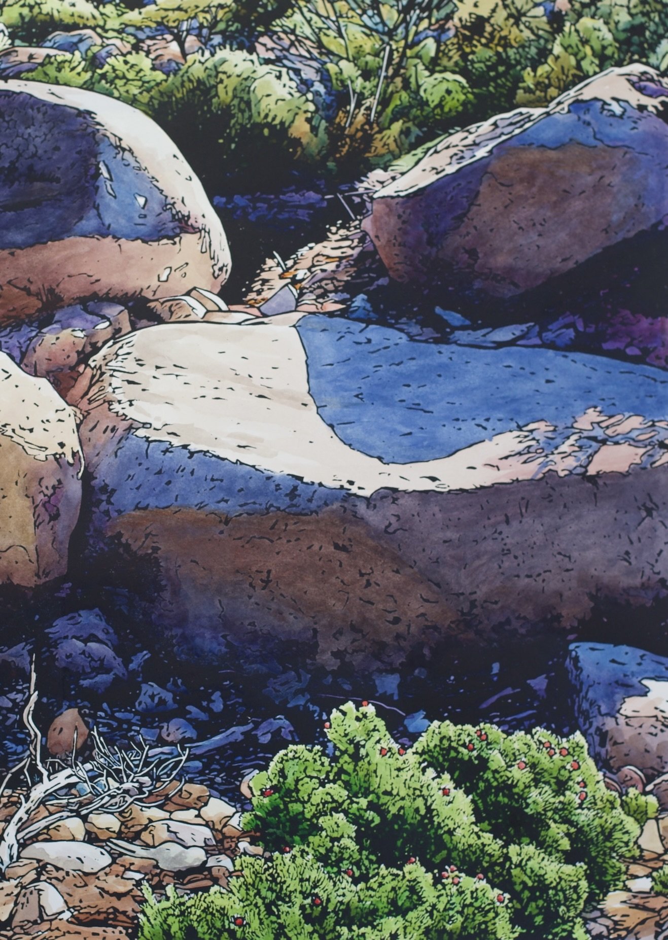 Grace Gladdish Tasmanian Artist linocut