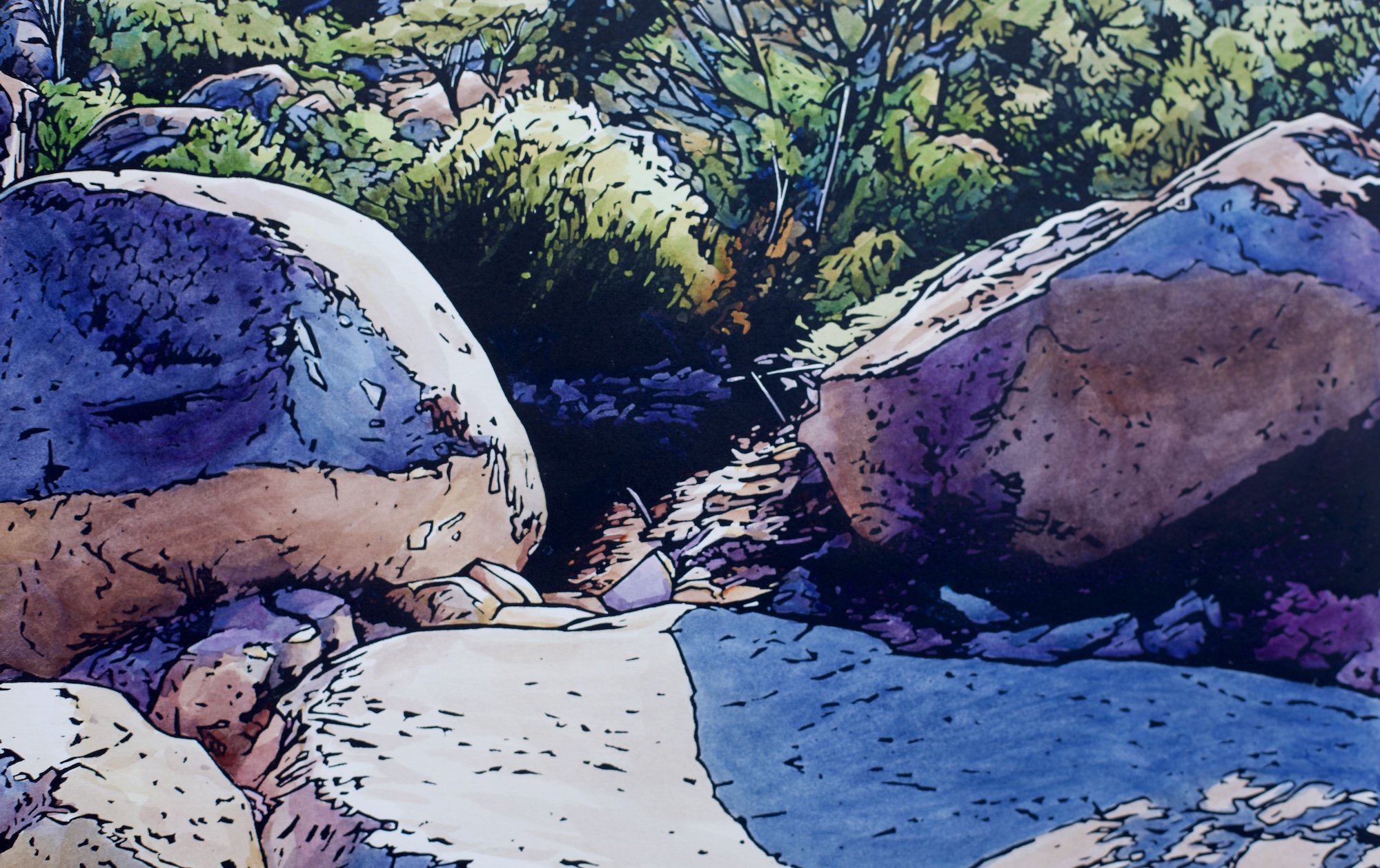 Grace Gladdish Tasmanian Artist linocut