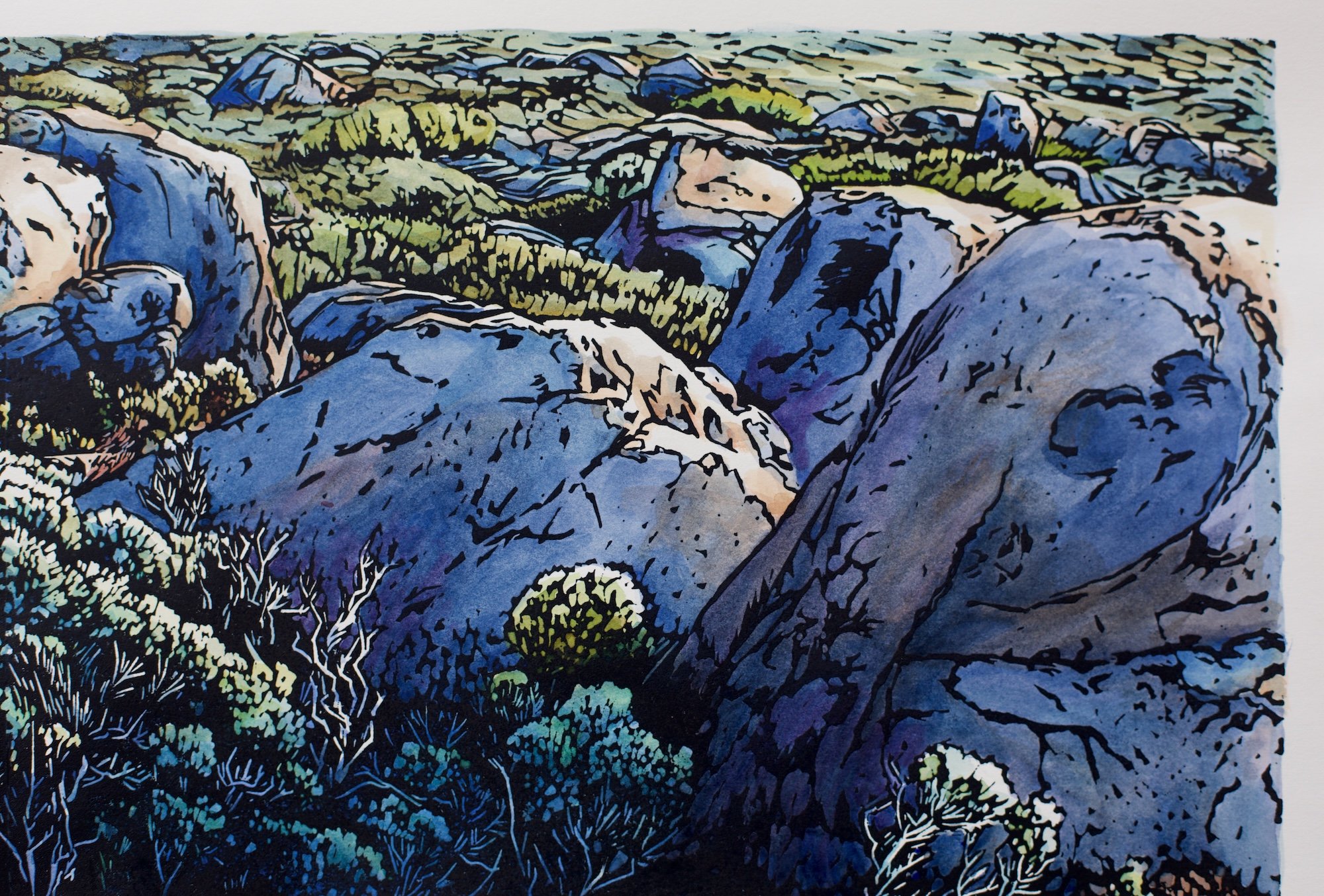 Grace Gladdish Tasmanian Artist linocut