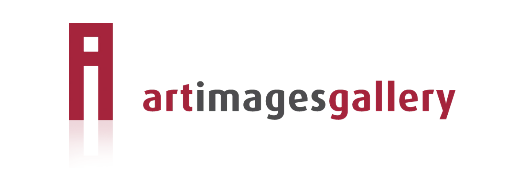 Logo of artimagesgallery with a large lowercase letter 'i' in maroon, followed by the words 'art images gallery' in maroon and black text.