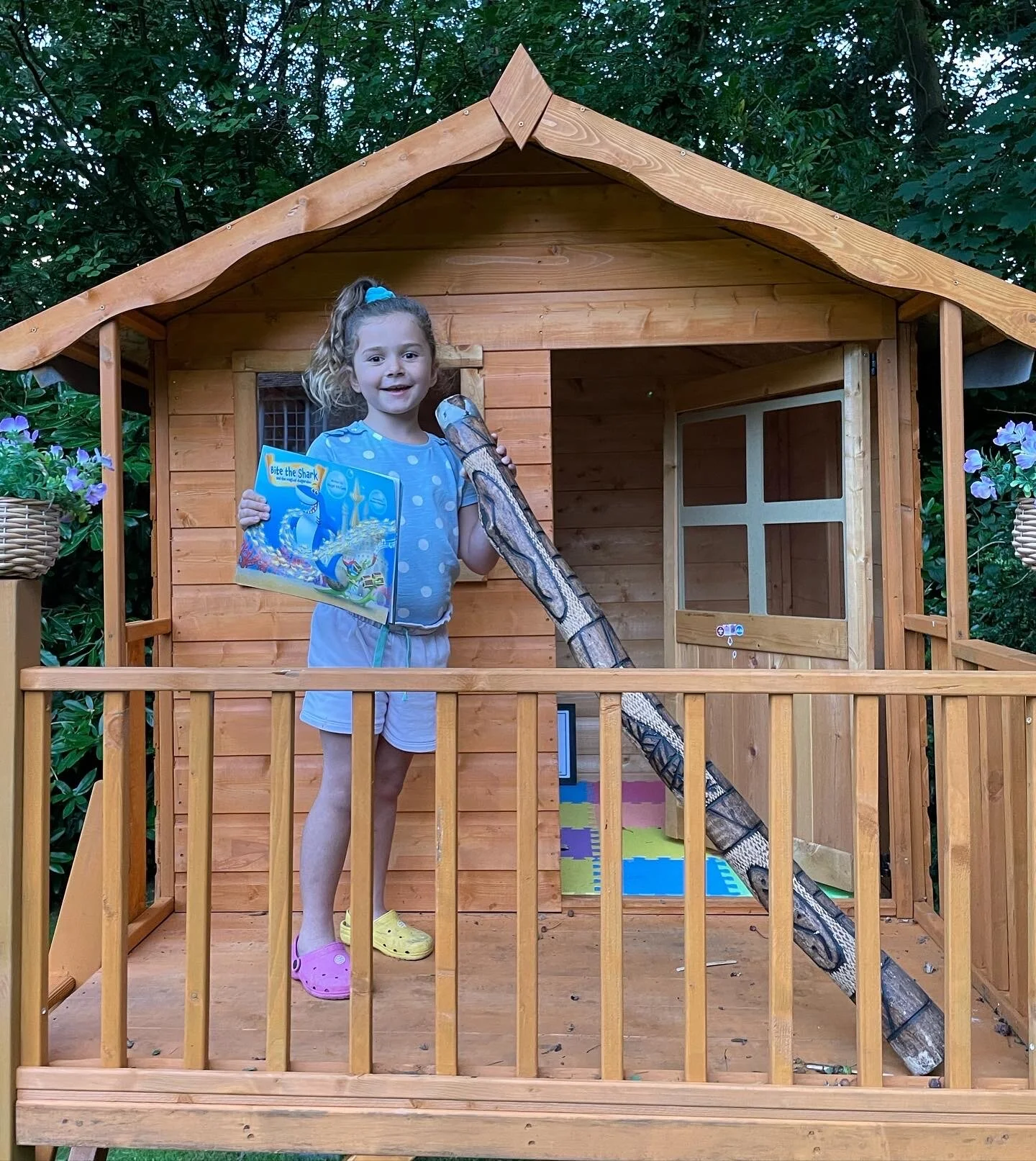 Just like Bite and the Naughty Crocodiles, my co-author Evie is also learning to play the didgeridoo..