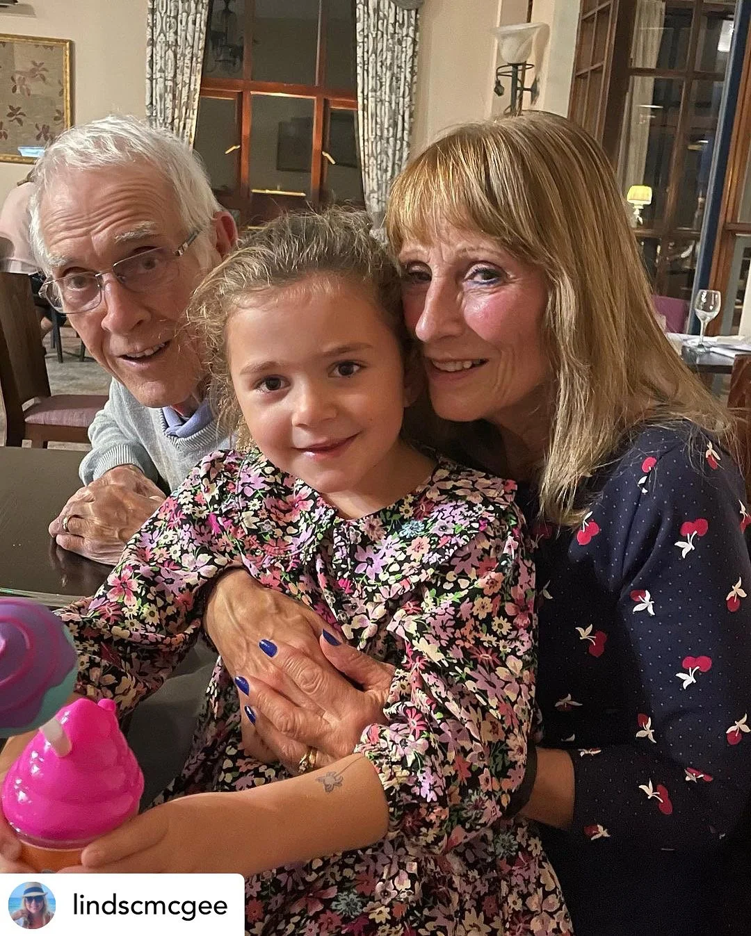 Cuddles with Grandma and Grandad after a long 2 yrs 🥰