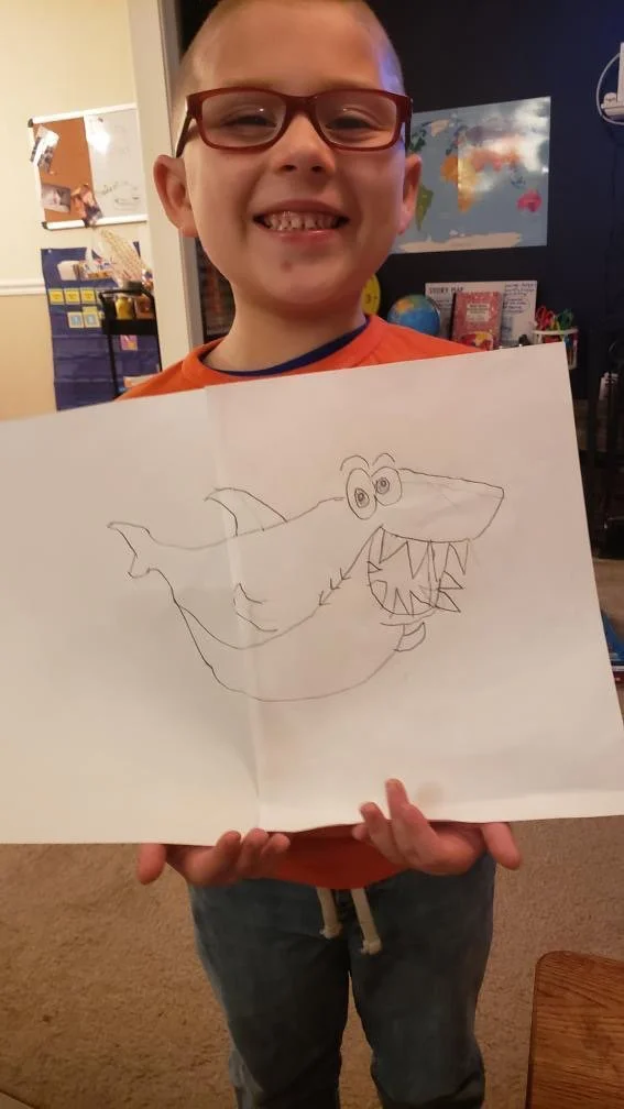 Thank you to Books by Zoie Seay for sharing this amazing drawing!! 🙌🦈💙💜