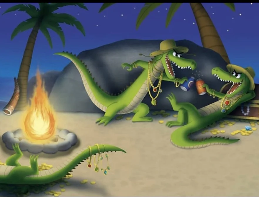 One of my absolute favourite illustrations from the book and Monika absolutely nailed it! 🙌🙌🐊🐊🐊