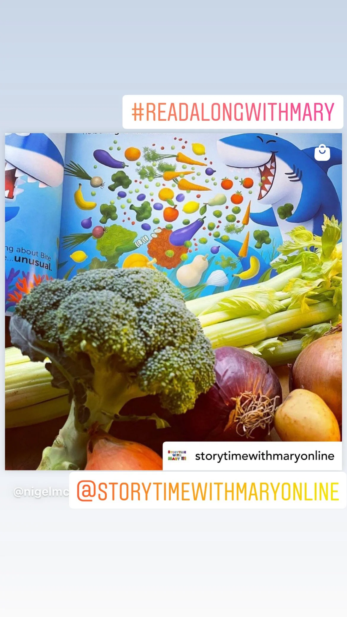@storytime withmary online - Bite is a vegetarian shark. How cool is that?!