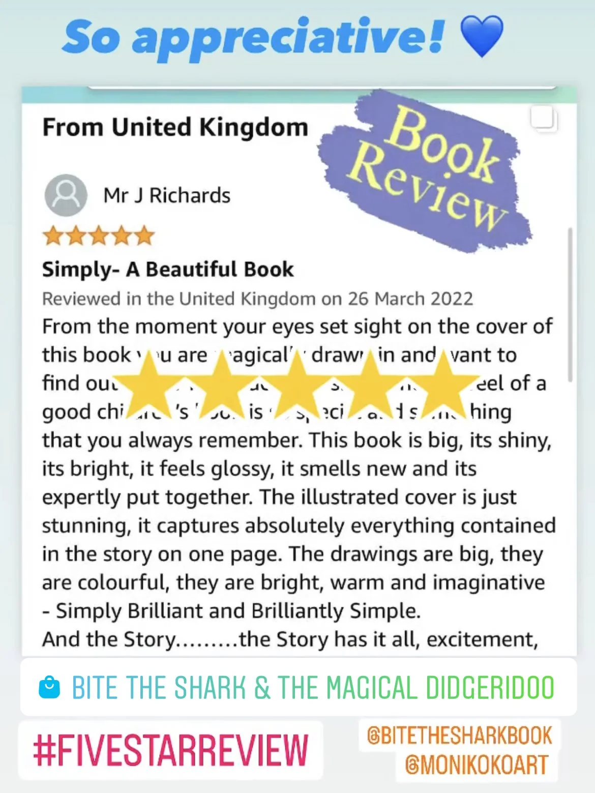 ⭐️⭐️⭐️⭐️⭐️ So appreciative🙏