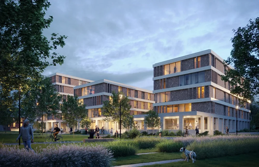 Campus universitaire verdoyant