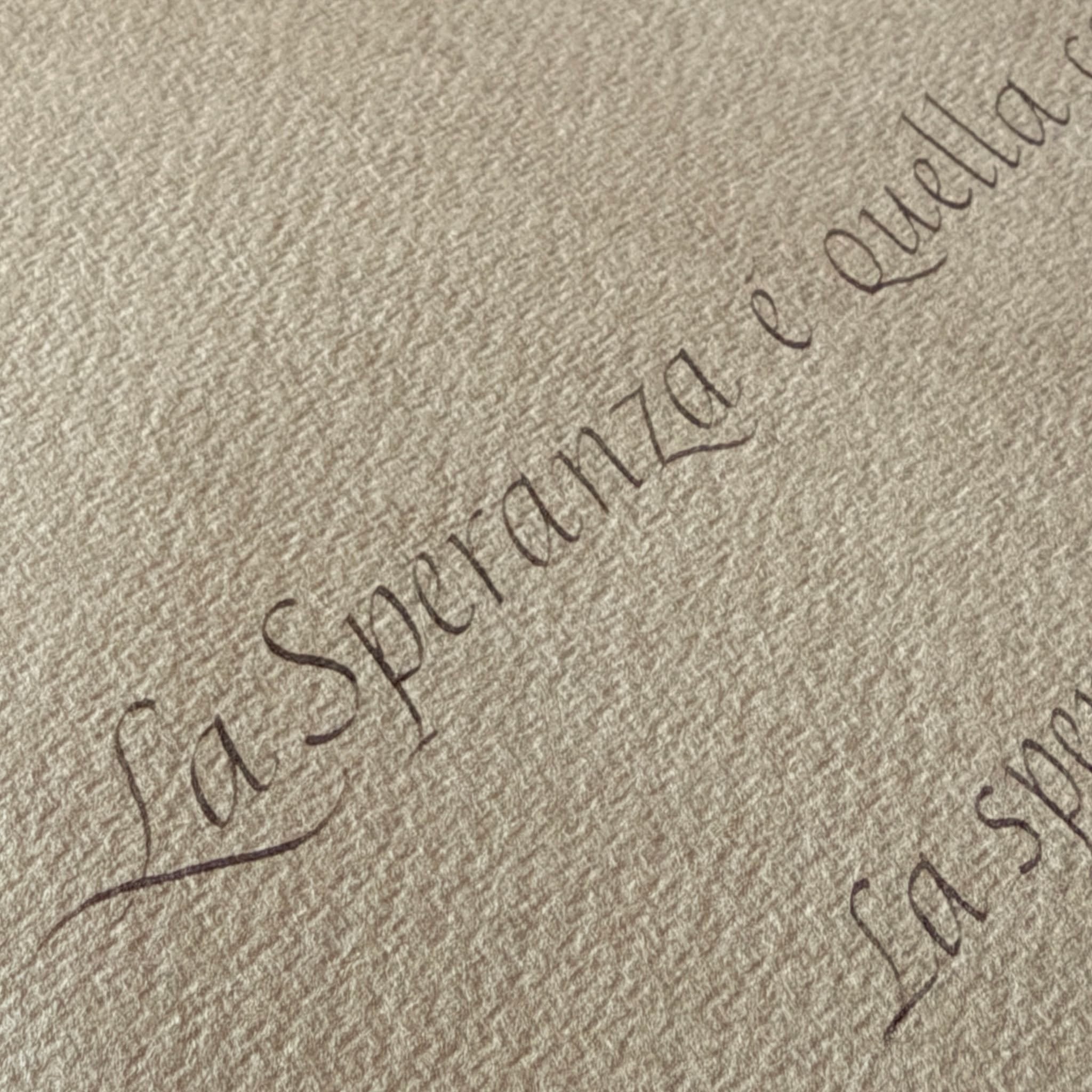 𝗛𝗢𝗣𝗘 𝗜𝗦 𝗧𝗛𝗘 𝗧𝗛𝗜𝗡𝗚 𝗪𝗜𝗧𝗛 𝗙𝗘𝗔𝗧𝗛𝗘𝗥𝗦

Let's not lose the hope that the world can be a better place where to live and be happy for the little things that life gifts us every day.

Calligraphy: Italic
BPW on green Amalfi paper
Mitc