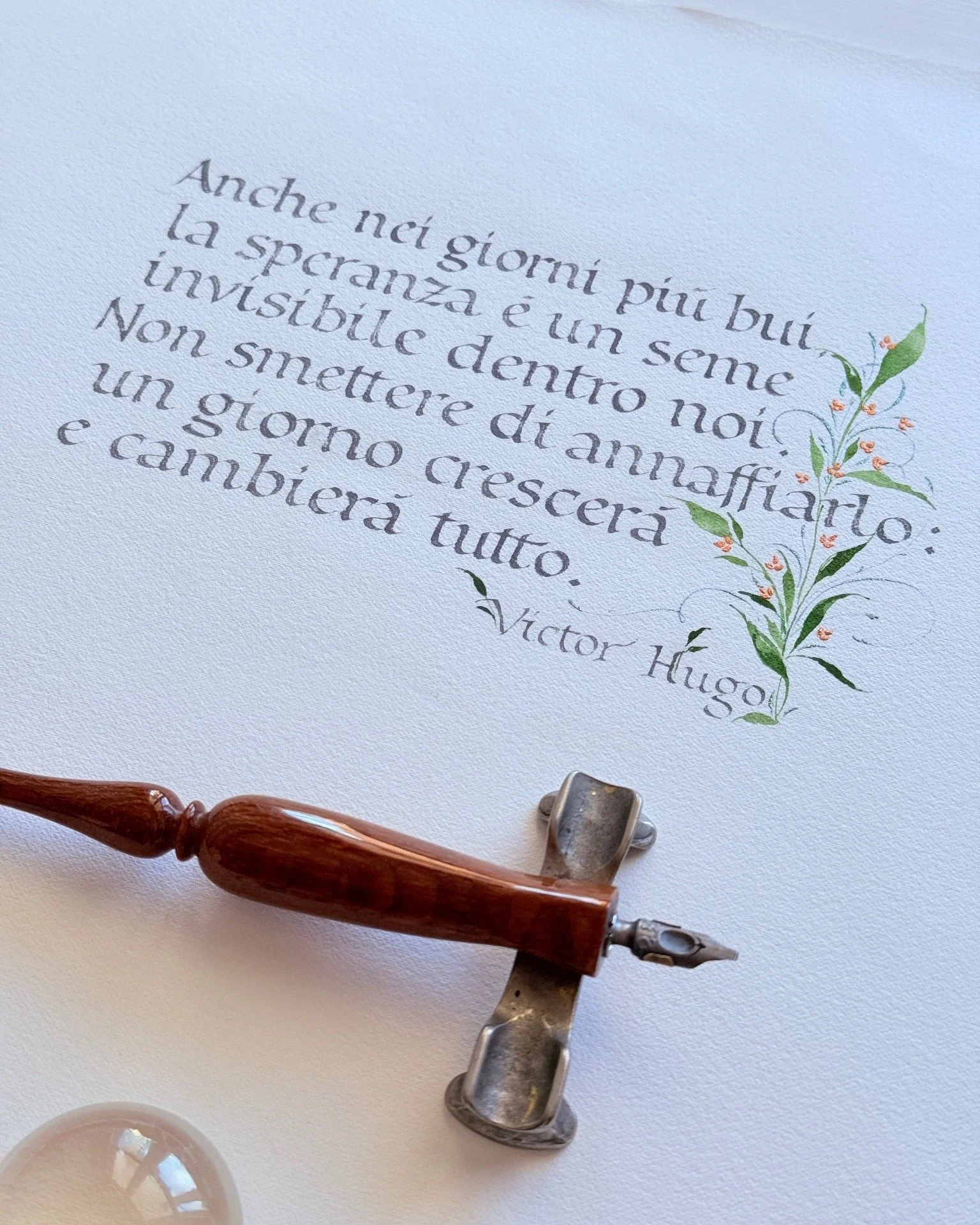 𝗛𝗢𝗣𝗘

Practicing 𝗙𝗼𝘂𝗻𝗱𝗮𝘁𝗶𝗼𝗻𝗮𝗹 𝗖𝗮𝗹𝗹𝗶𝗴𝗿𝗮𝗽𝗵𝘆.

Hope is a strange thing: it doesn&rsquo;t take the darkness away, but it gives you just enough light to take the next step.

And when you do, you feel 𝘀𝘁𝗿𝗼𝗻𝗴𝗲𝗿.

_________