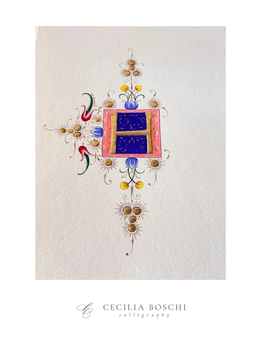 𝗗𝗘𝗖𝗢𝗥𝗔𝗧𝗘𝗗 𝗟𝗘𝗧𝗧𝗘𝗥 𝗻𝗼. 4

Another majuscule H. This time inside a decorated square.

I am so happy I started this small project of reproducing these anchor letters and learn from past decorators.

And I'm happy I decided to try some gi