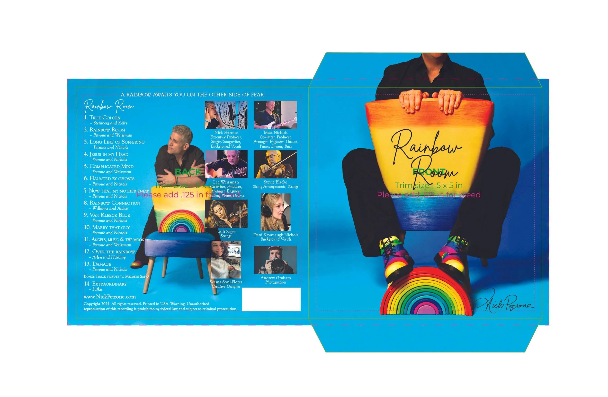 The front and back cover of the album.