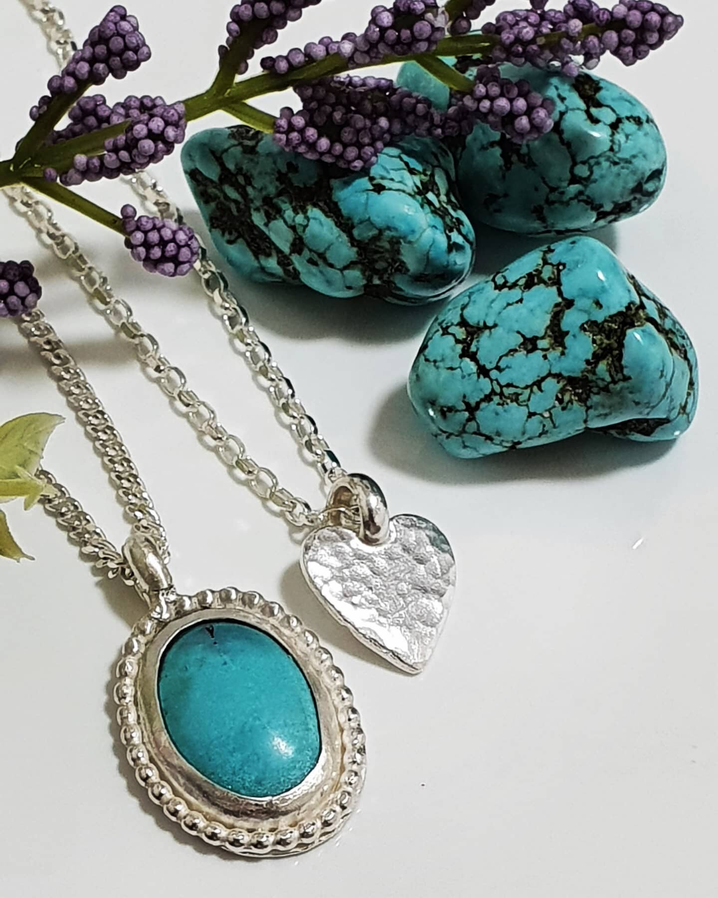 A couple of commissions going out today.  I love turquoise in the summer, it looks so beautiful with a tan 😍
The owner of the turquoise piece came to the studio and selected a stone from my crystal library earlier this week and she  designed how she