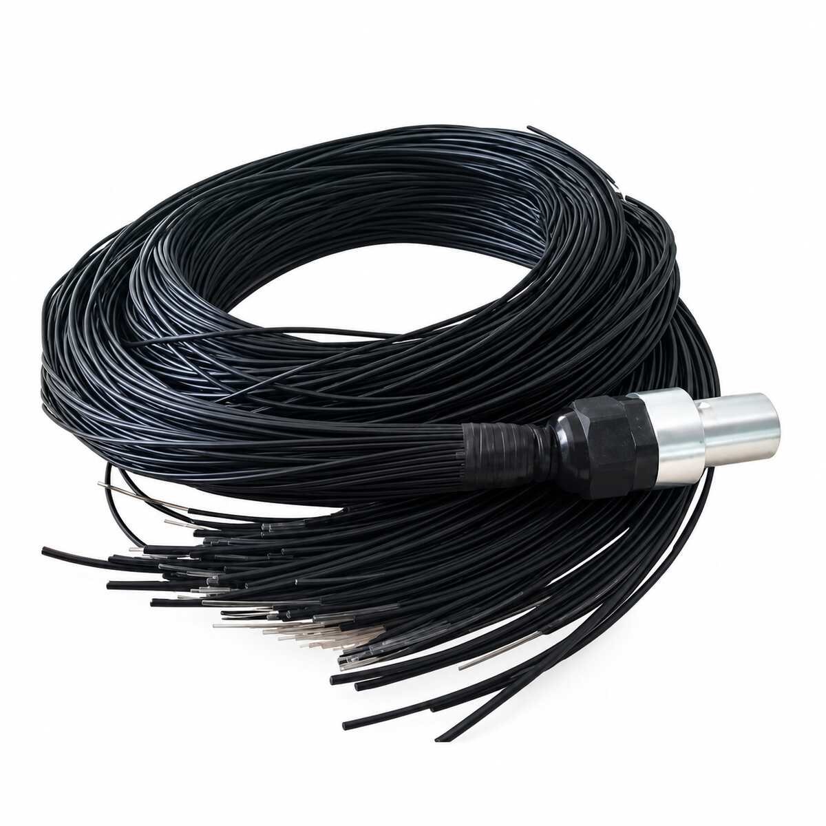 Outdoor, under-floor, sauna fibre optic light bundle