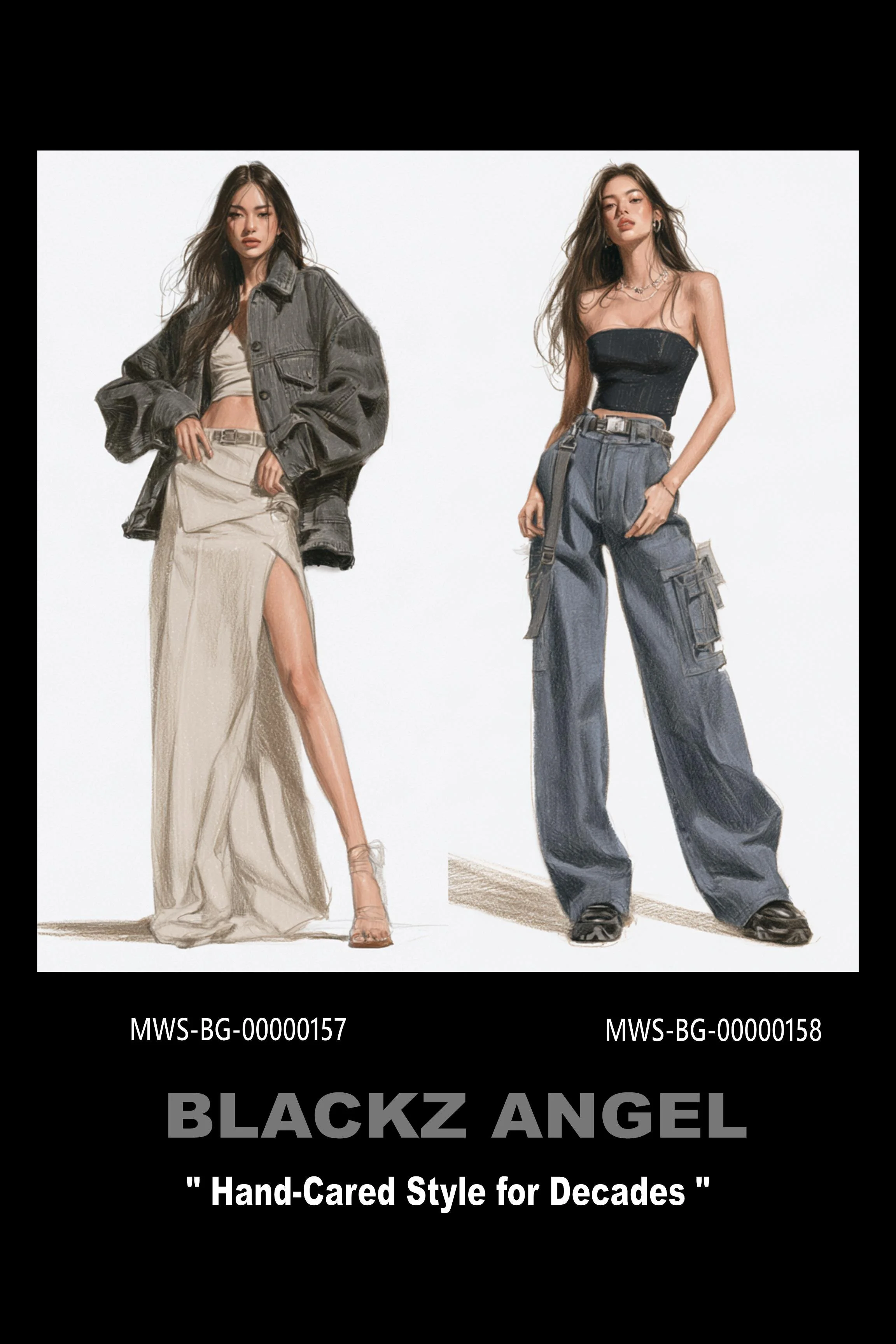 #50 Blackz Angel 24 x 36 Digital Art Work MWS-BG-00000157