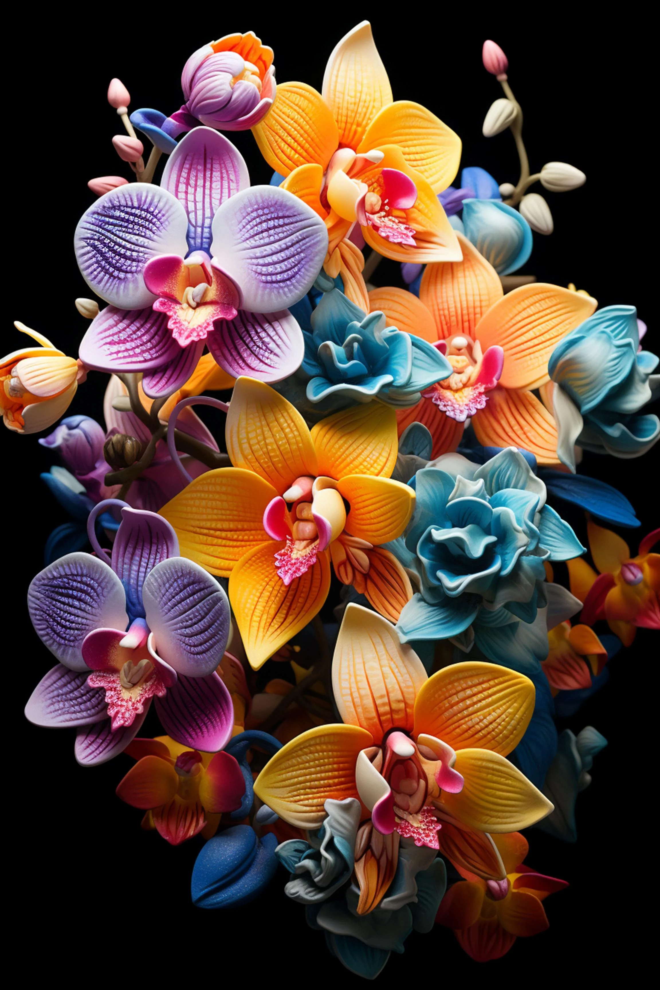 #11 FLOWER ART –  Let Nature Bloom Through Art. — 24H × 36W Digital Art Artwork ID: MWS-FLW-011
