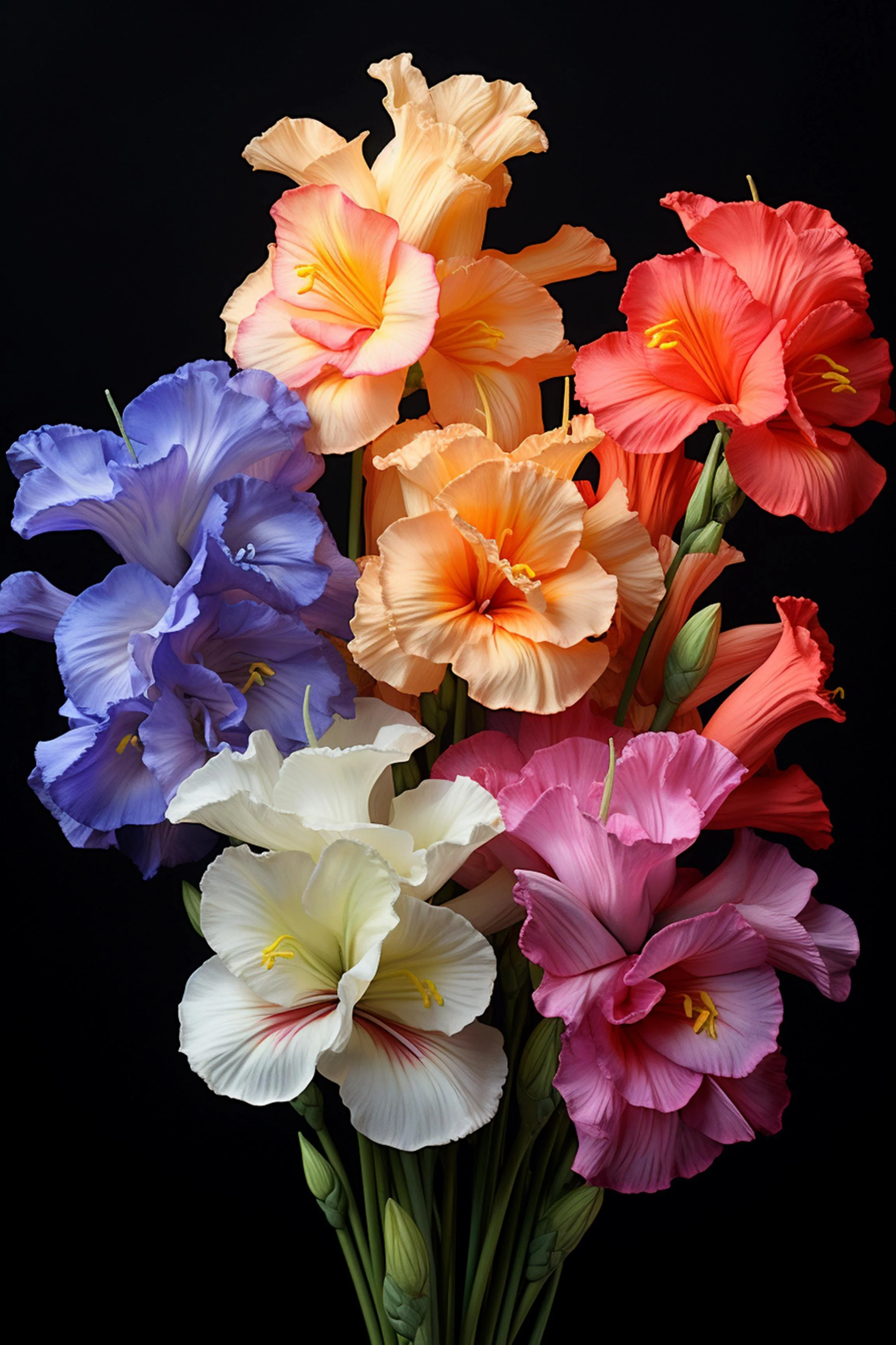 #39 FLOWER ART –  Let Nature Bloom Through Art. — 24H × 36W Digital Art Artwork ID: MWS-FLW-039