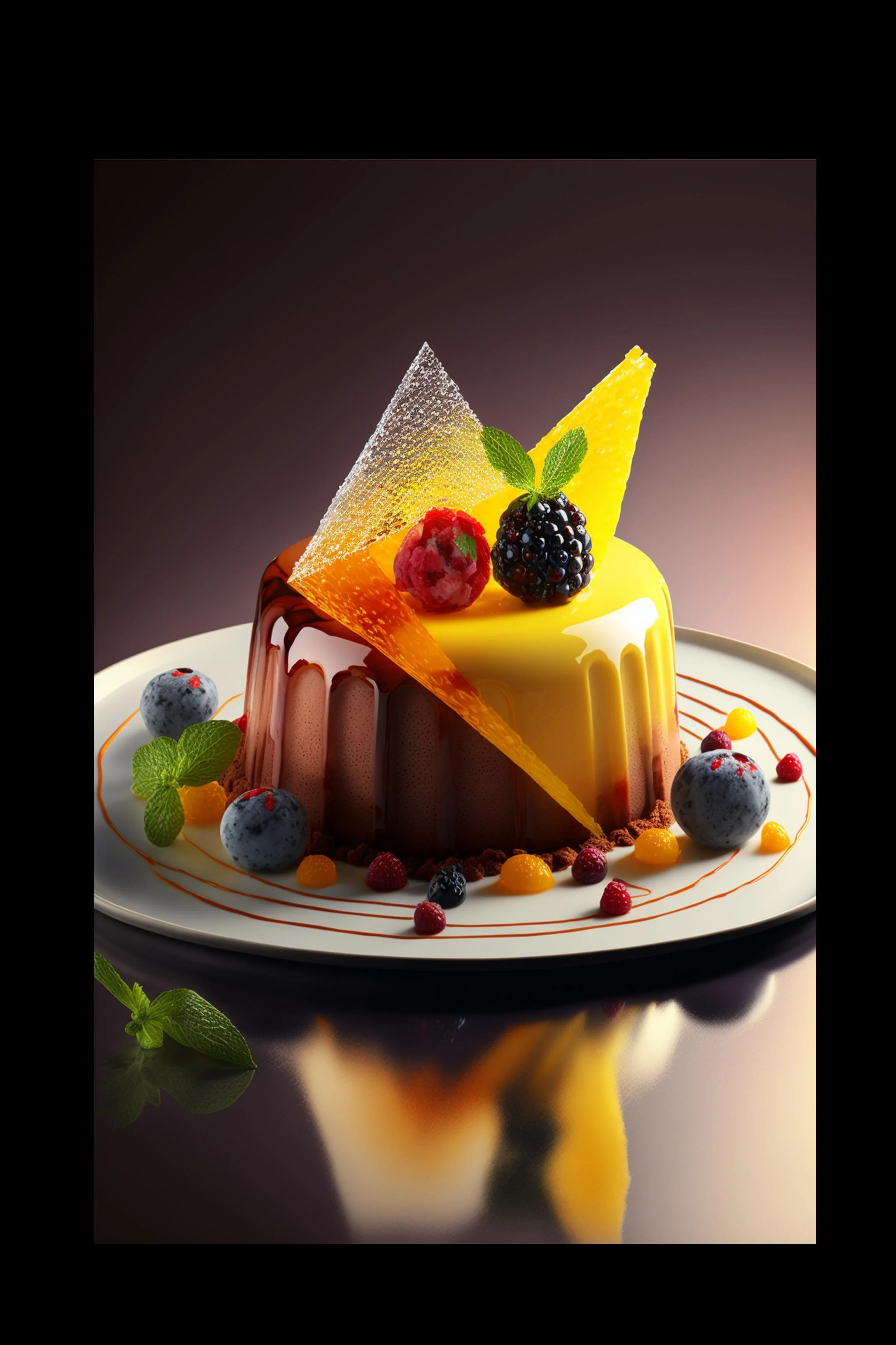 #33 International Dessert & Gourmet — A Celebration of Sweet Flavor and Global Style. 24H × 36W Digital Art  - MWS-INTL-0033
