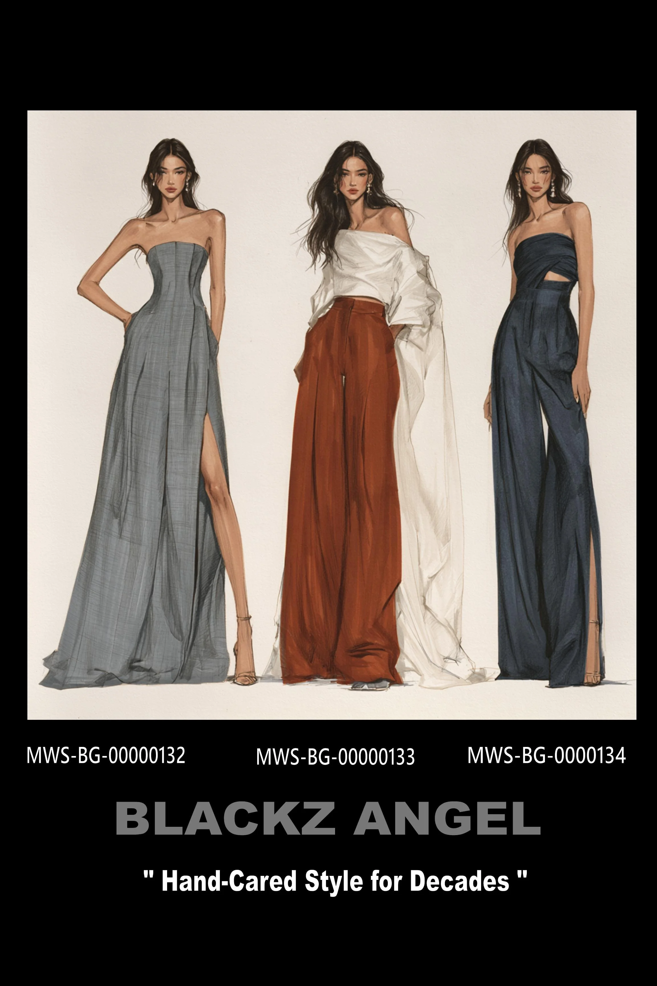 #45 Blackz Angel 24 x 36 Digital Art Work MWS-BG-00000132