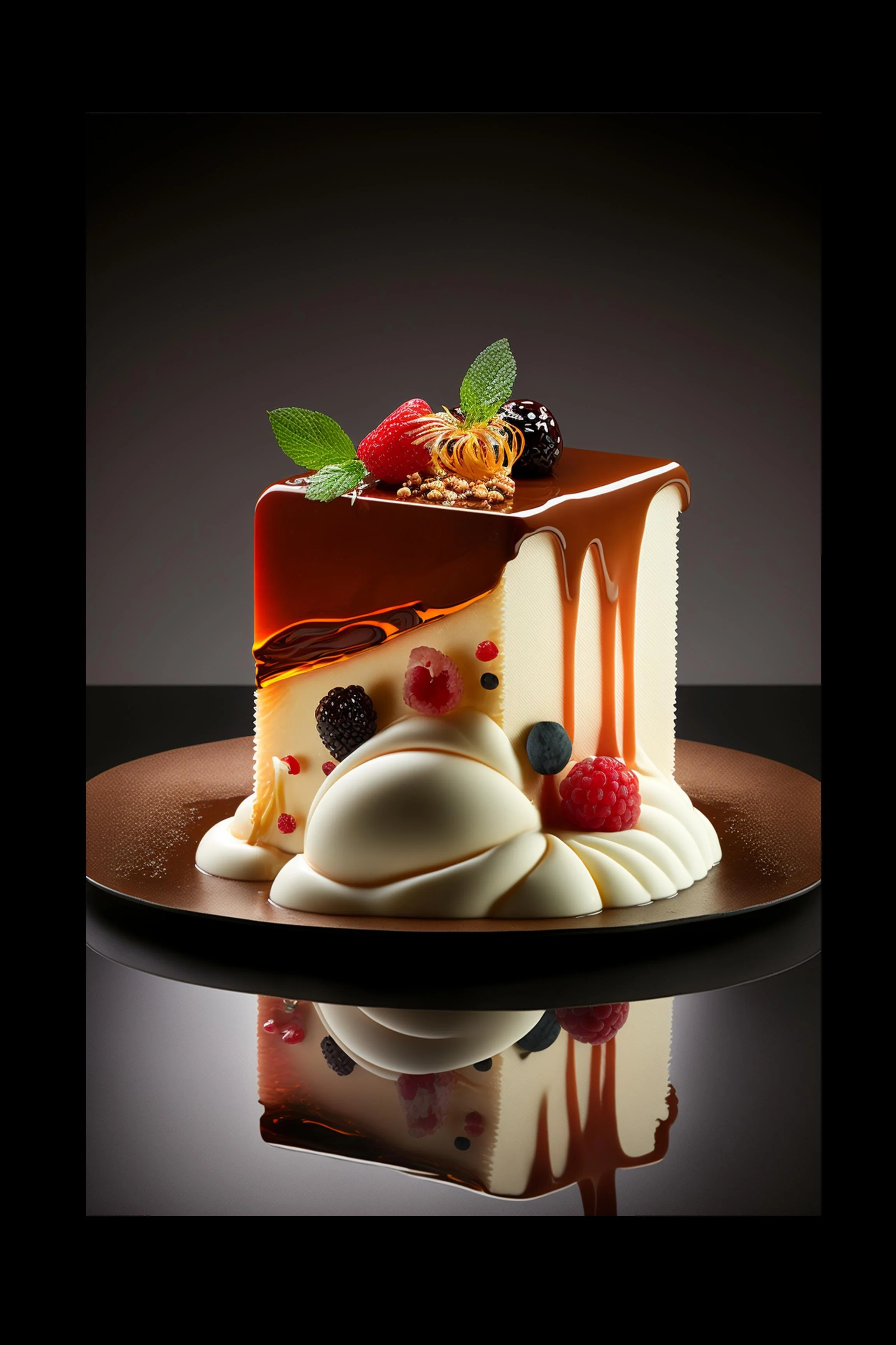 #38 International Dessert & Gourmet — A Celebration of Sweet Flavor and Global Style. 24H × 36W Digital Art  - MWS-INTL-0038