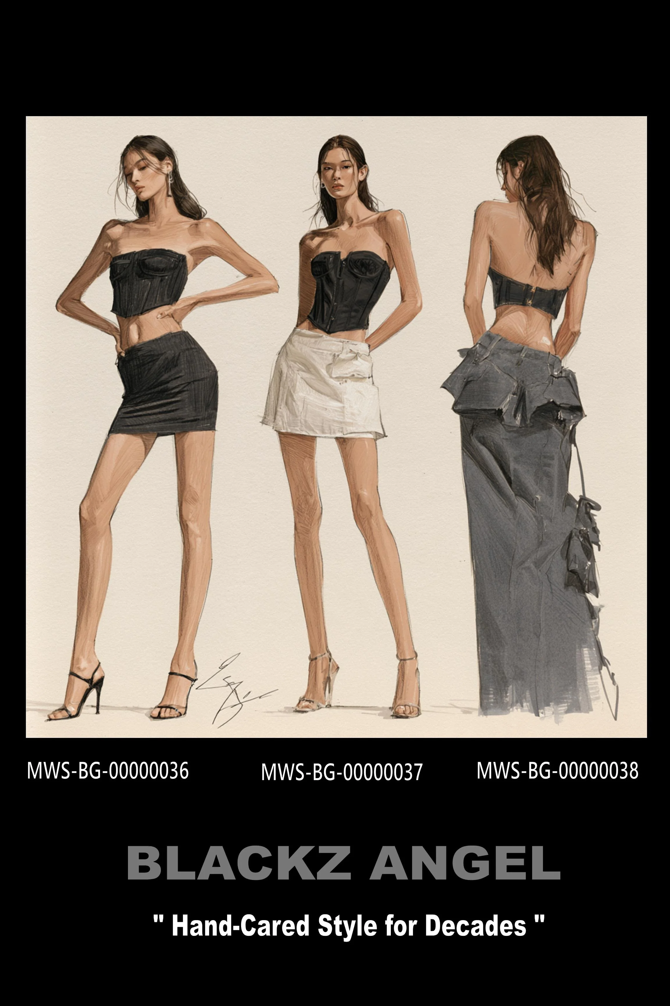 #13 Blackz Angel 24 x 36 In Digital Art Work MWS-BG-00000036