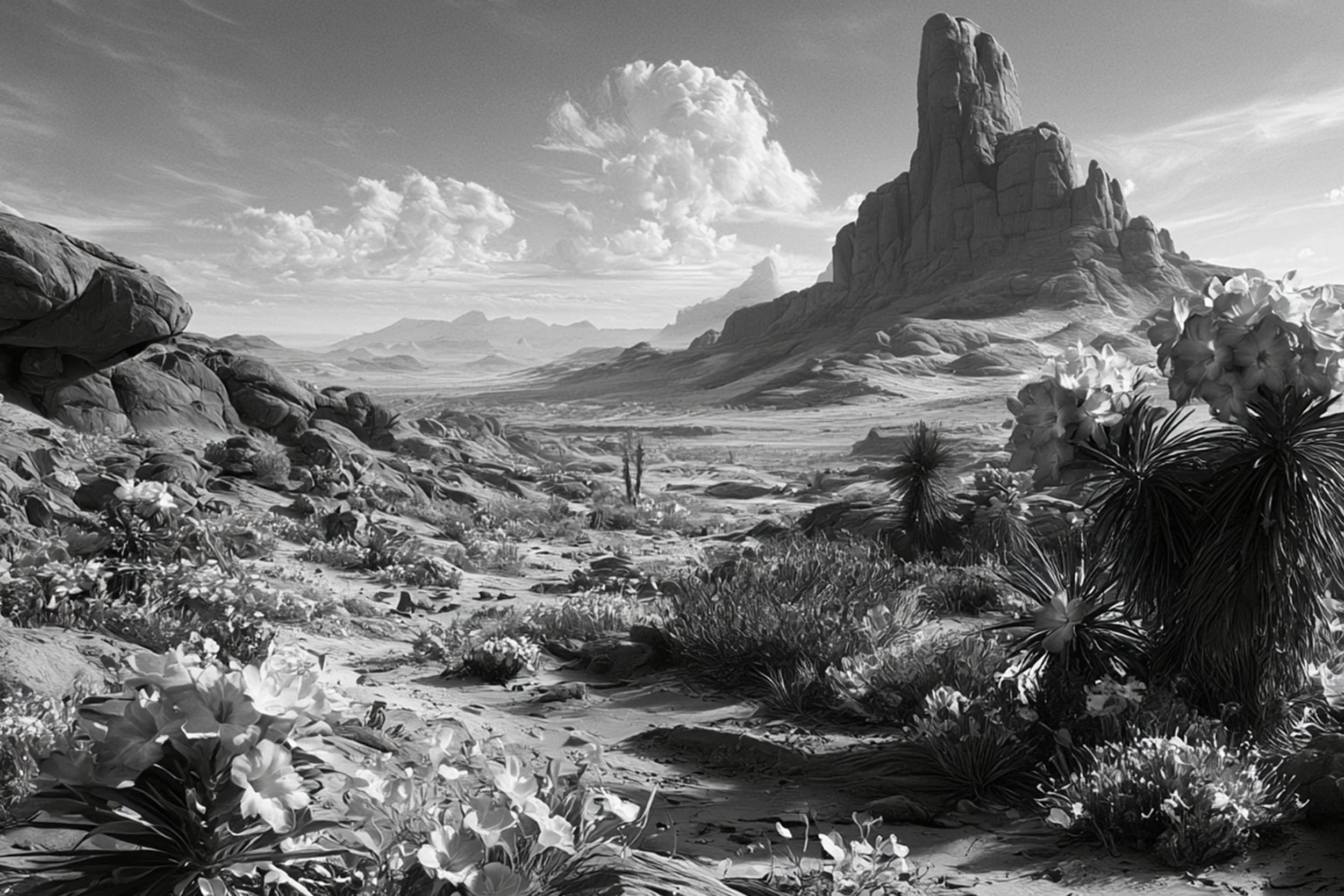 #38 BLACK & WHITE LANDSCAPE — Timeless Beauty in Every View 24W X 36H