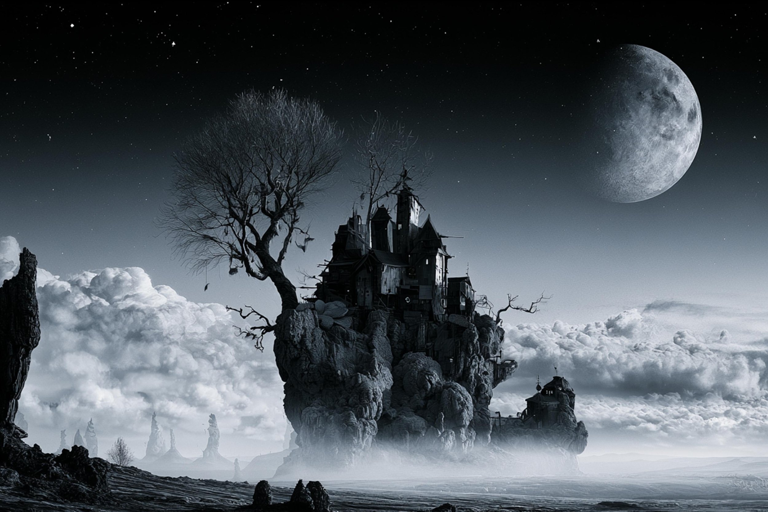 #35 BLACK & WHITE LANDSCAPE — Timeless Beauty in Every View 24W X 36H