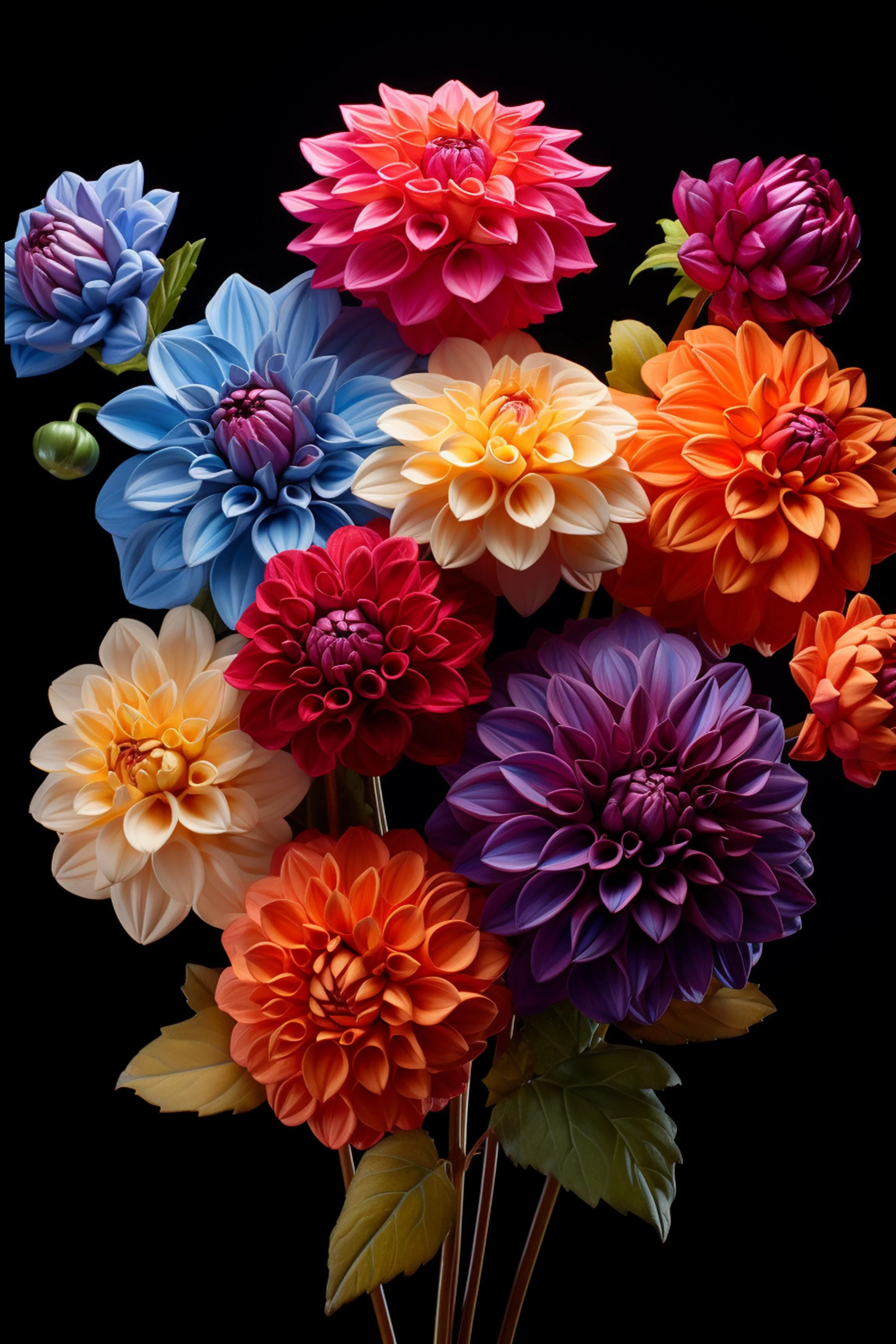 #46 FLOWER ART –  Let Nature Bloom Through Art. — 24H × 36W Digital Art Artwork ID: MWS-FLW-046