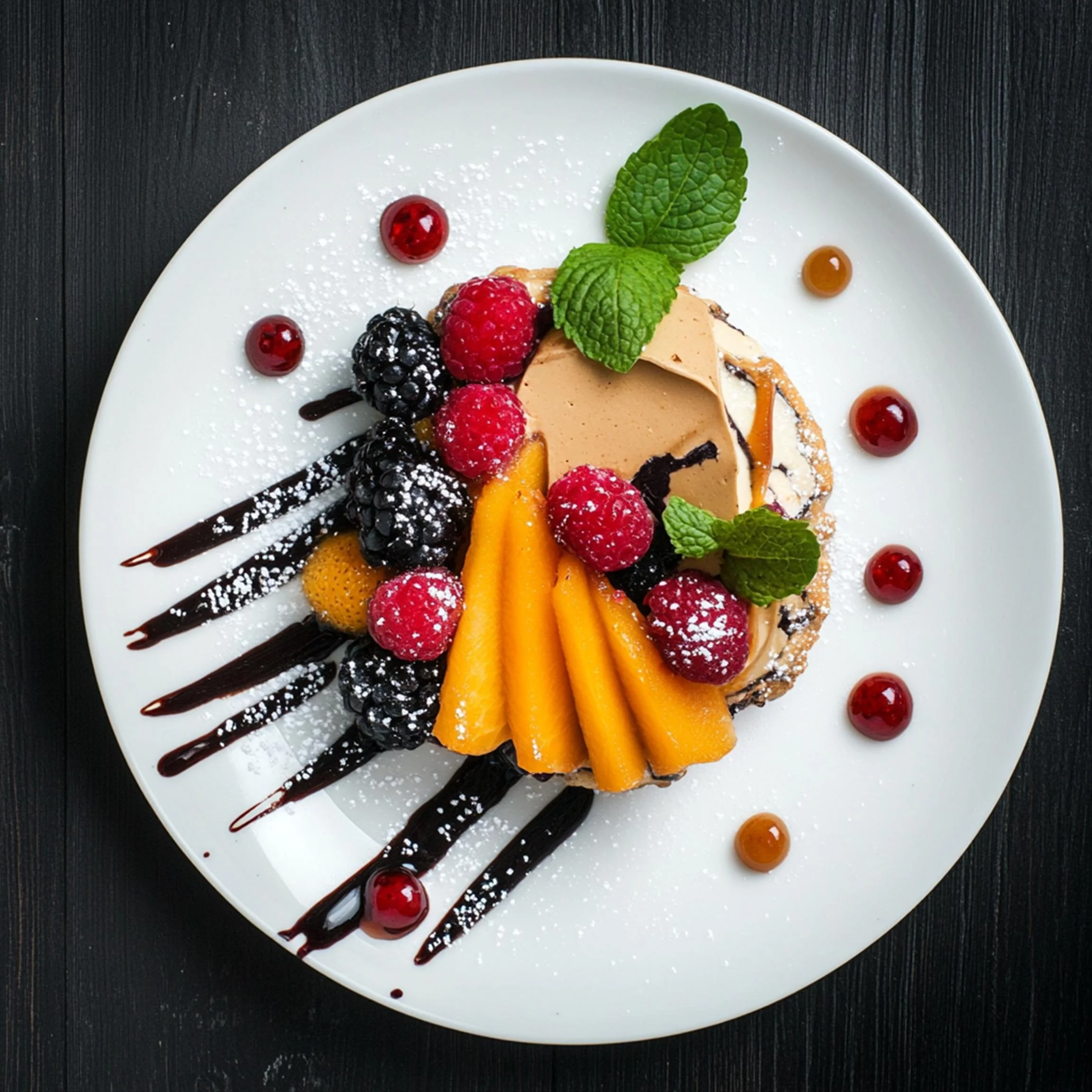 #37 INTL L&H DESSERT  — A Celebration of Sweet Flavor and Global Style. 24H × 34W Digital Art  - MWS-IDG-0037